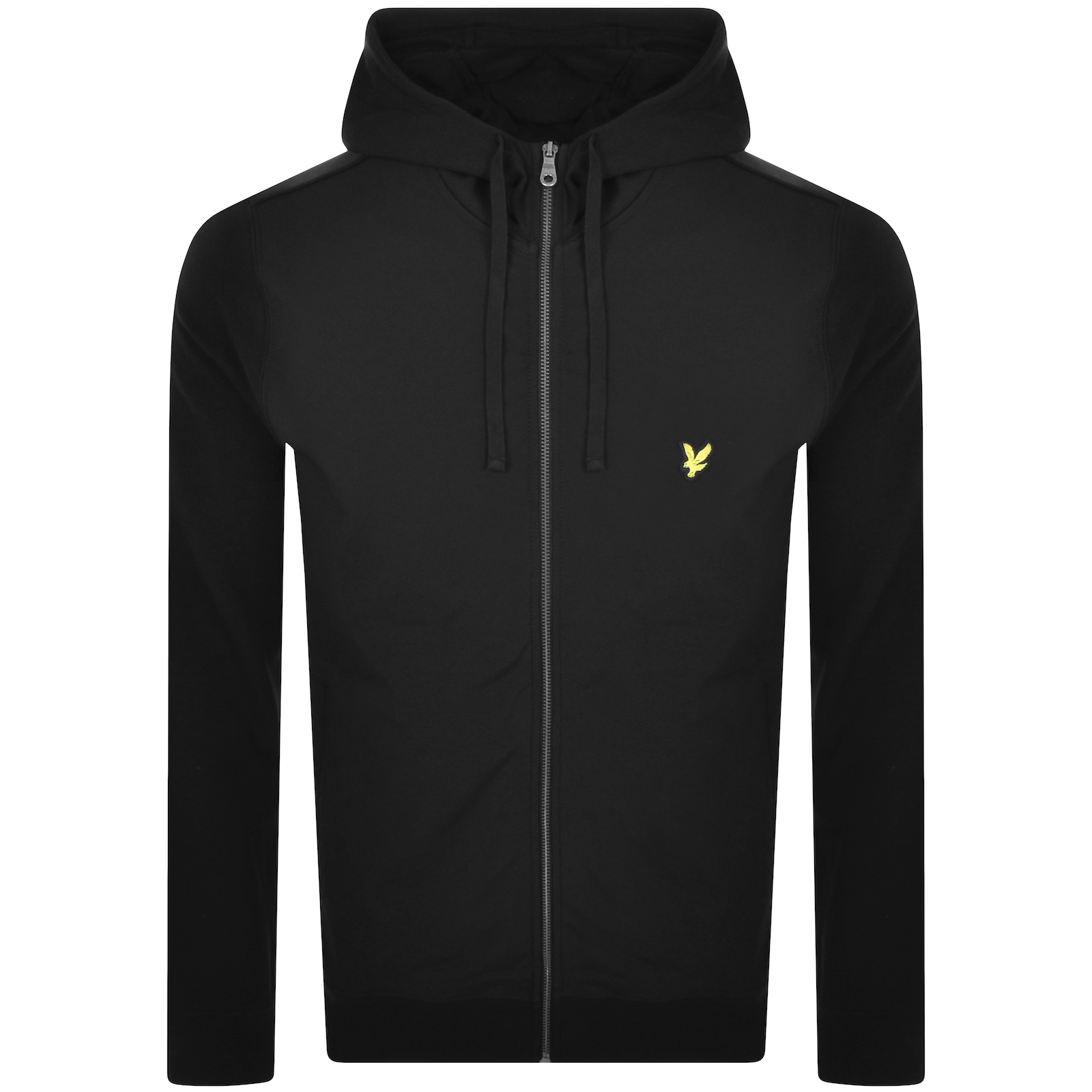 Shop Lyle & Scott Lyle And Scott Hybrid Zip Hoodie Black