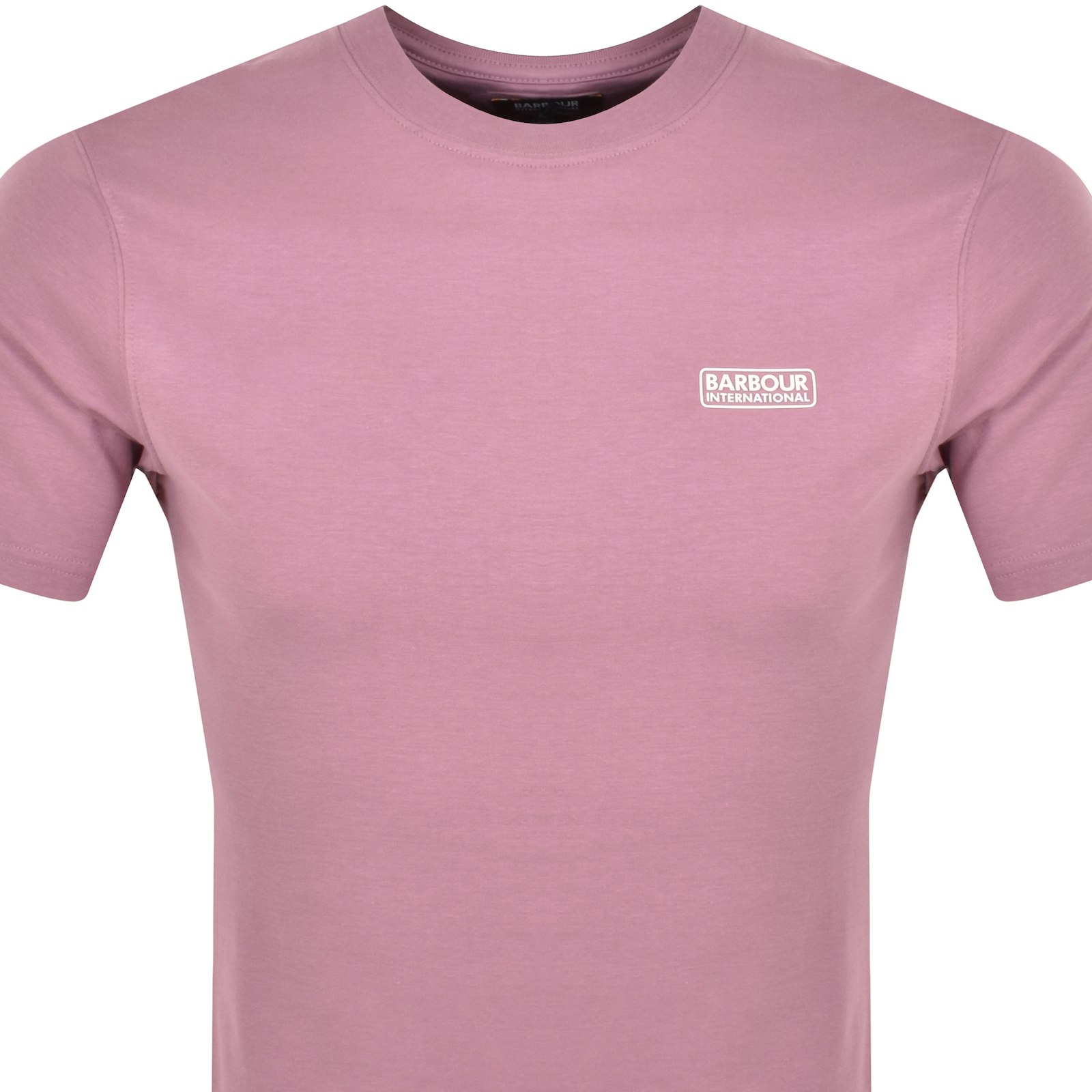 Shop Barbour International Small Logo T Shirt Pink