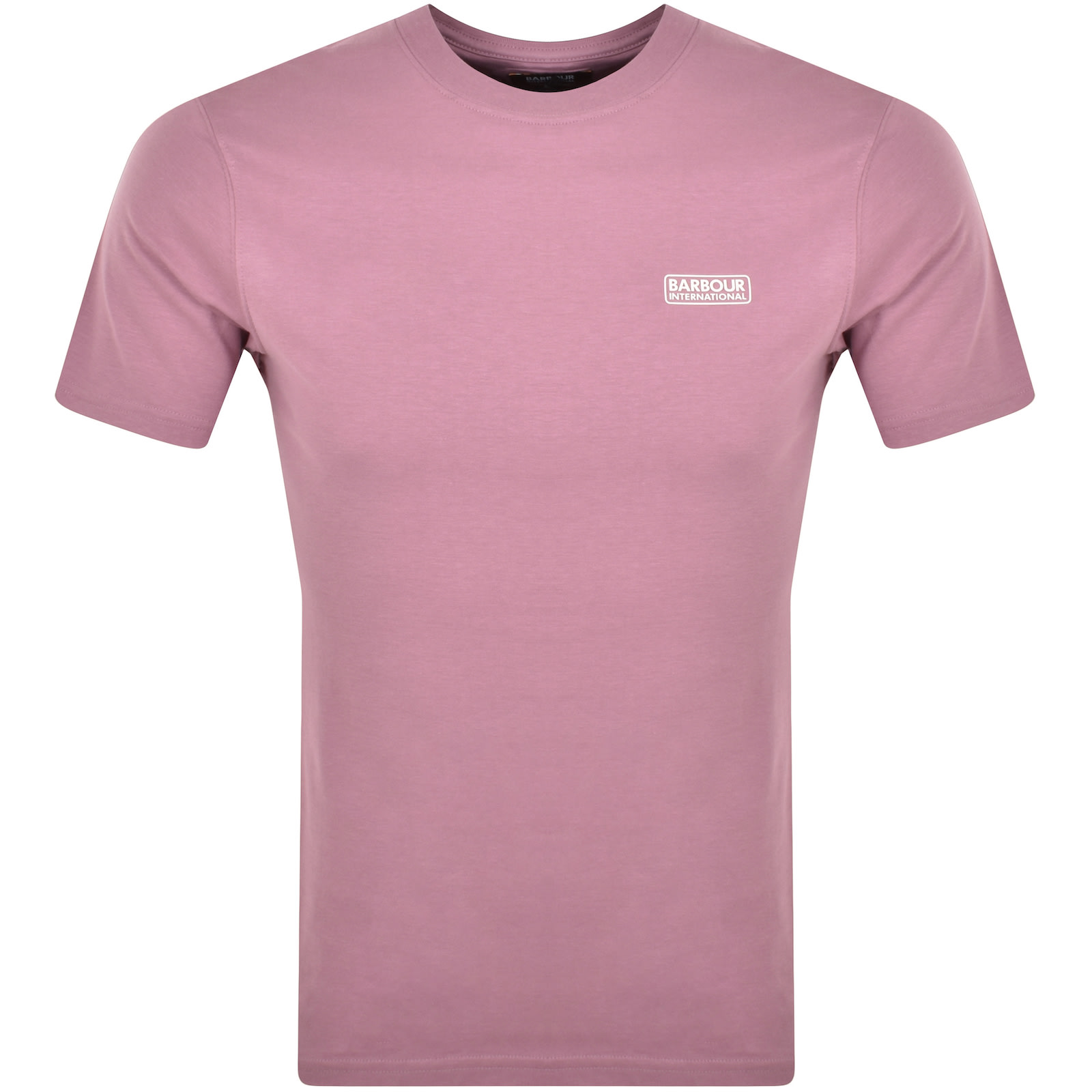 Shop Barbour International Small Logo T Shirt Pink