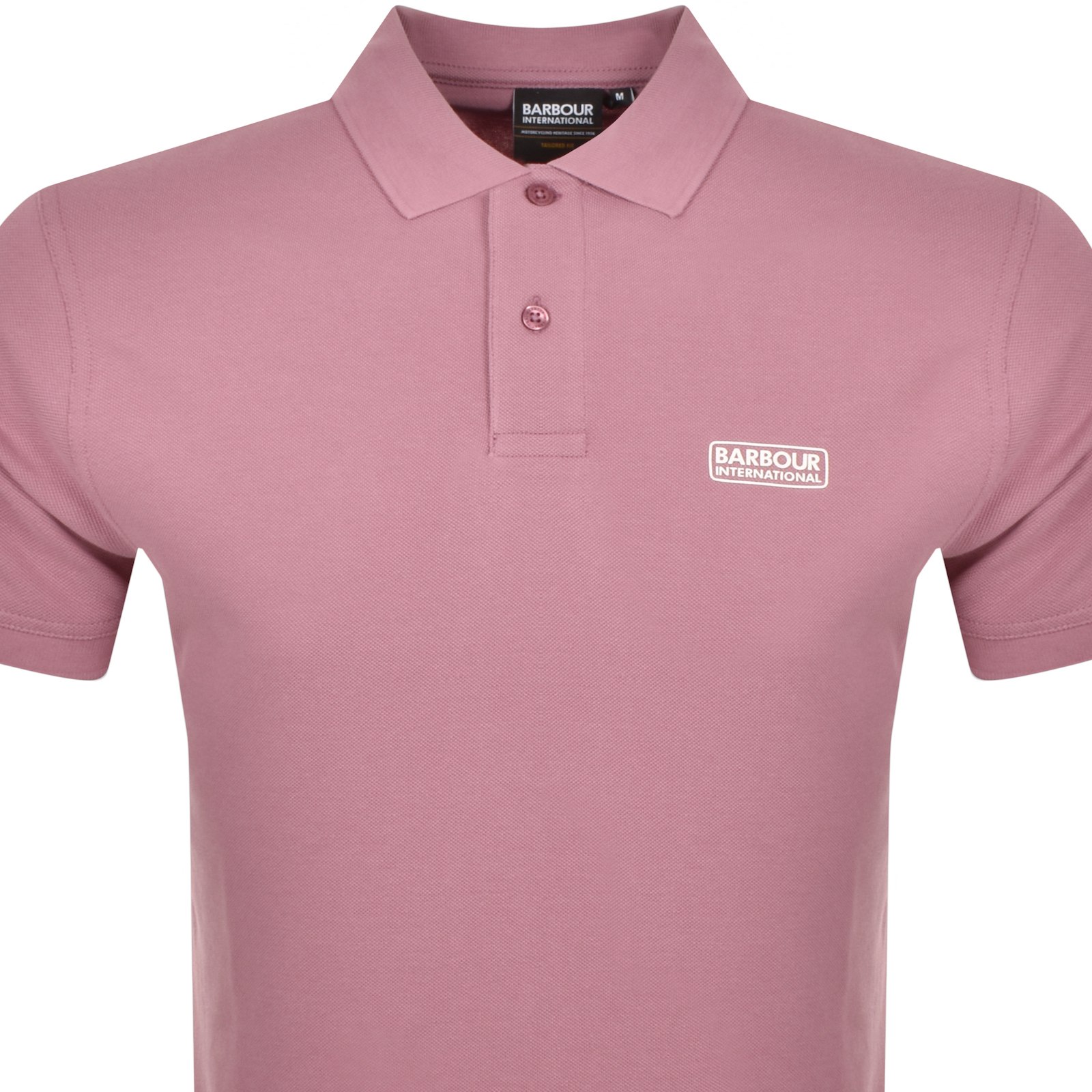 Shop Barbour International Essential Polo T Shirt Pink