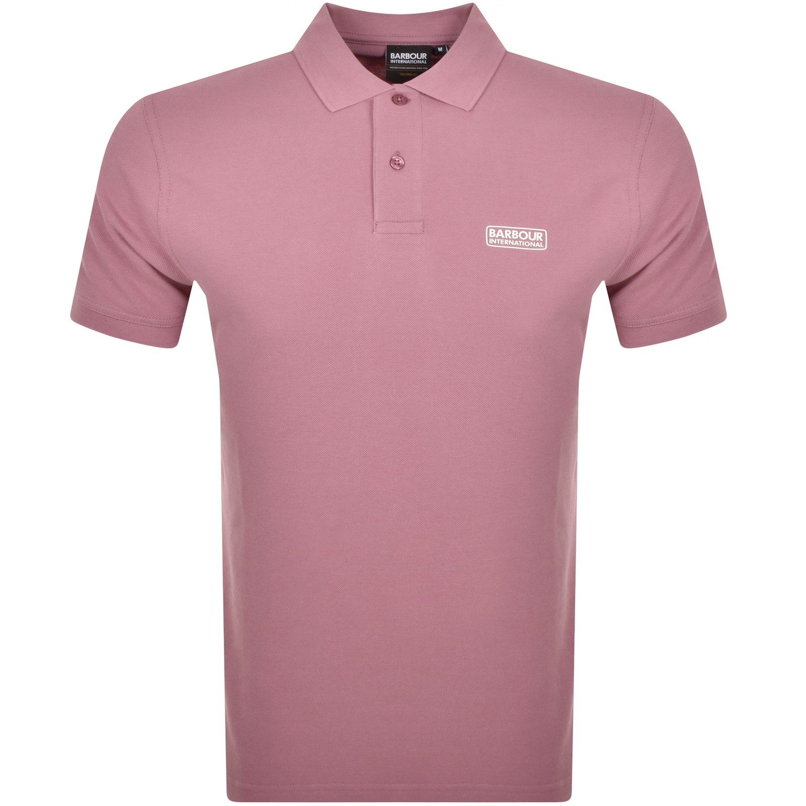 Shop Barbour International Essential Polo T Shirt Pink