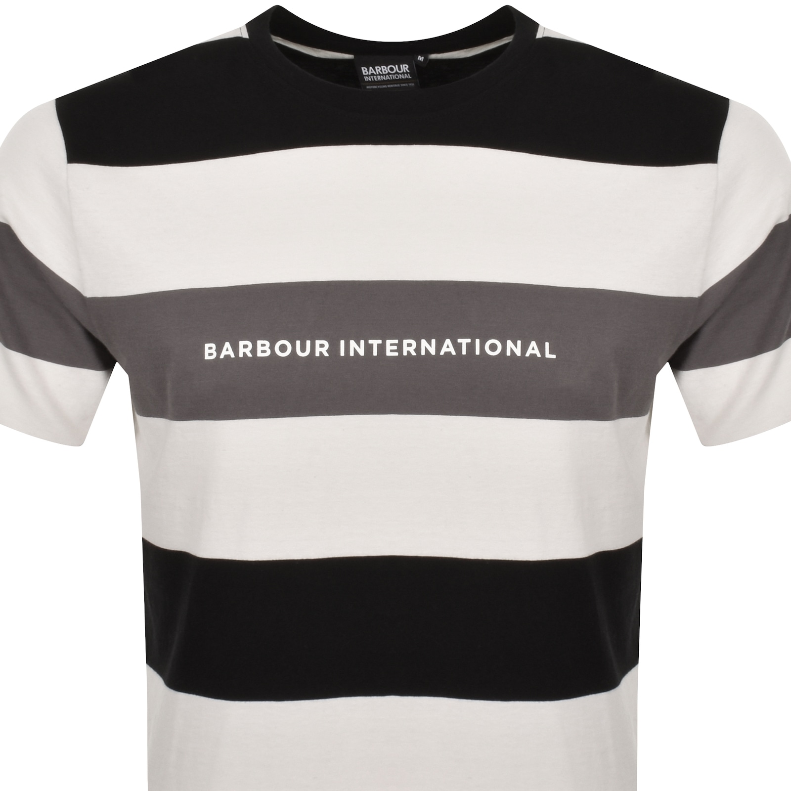 Shop Barbour International Motor Hoop T Shirt White