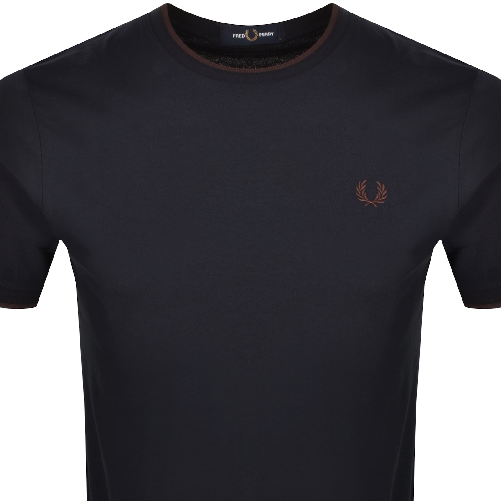 Shop Fred Perry Crepe Pique T Shirt Navy