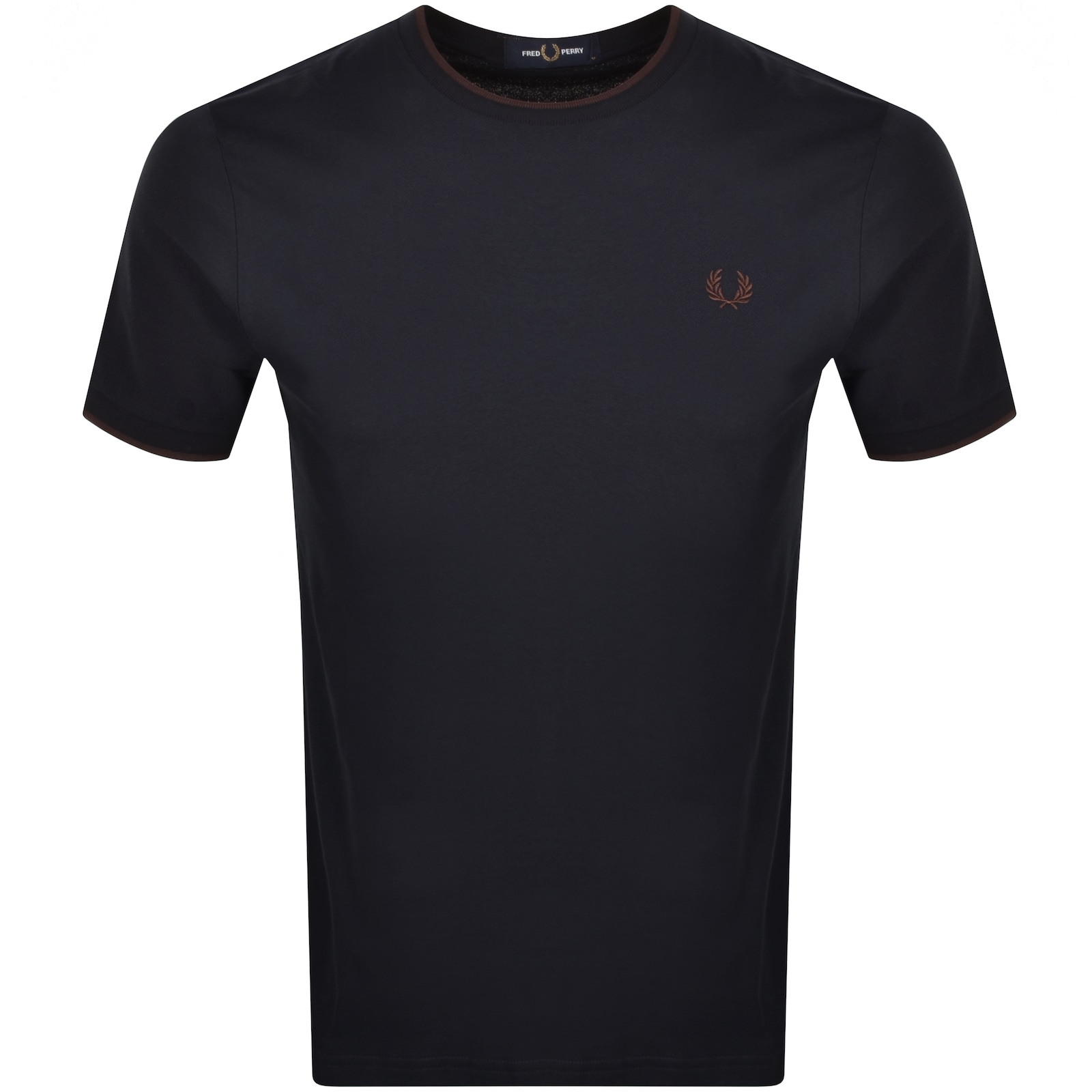 Shop Fred Perry Crepe Pique T Shirt Navy