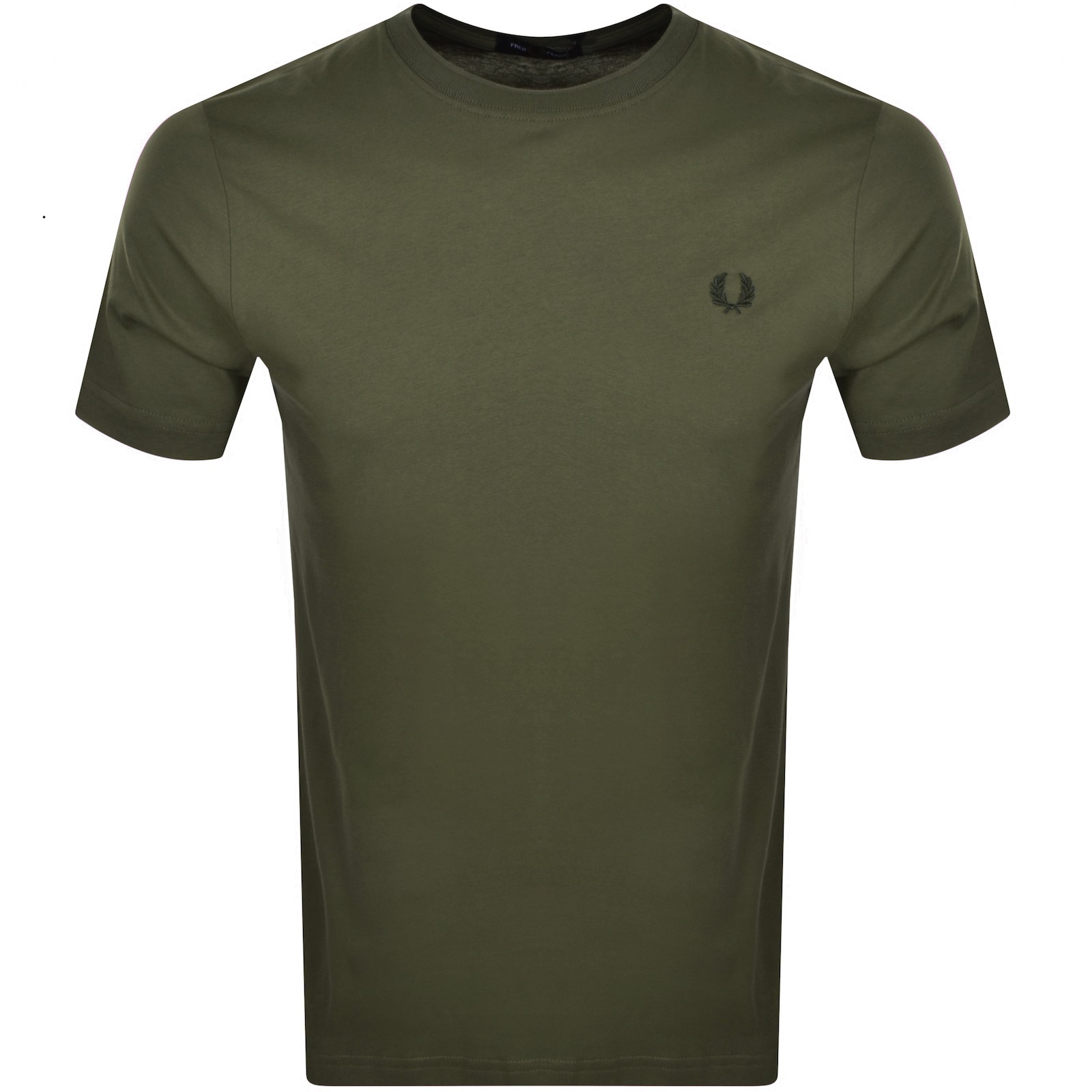 Shop Fred Perry Crew Neck T Shirt Green