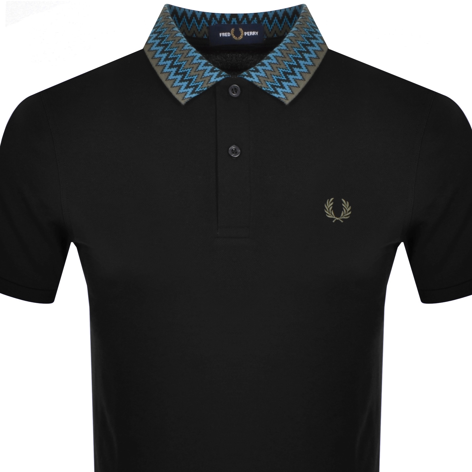 Shop Fred Perry Plain Polo T Shirt Black