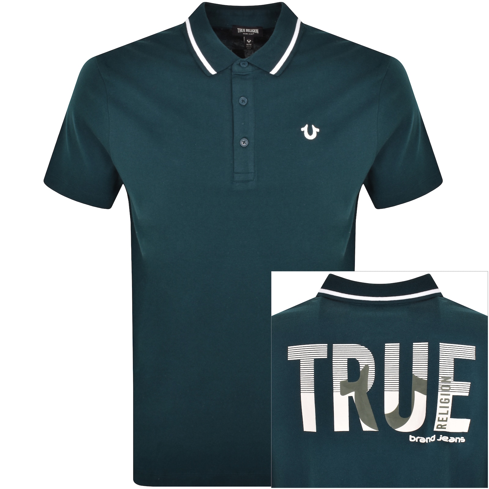 Shop True Religion Tr Polo T Shirt Green