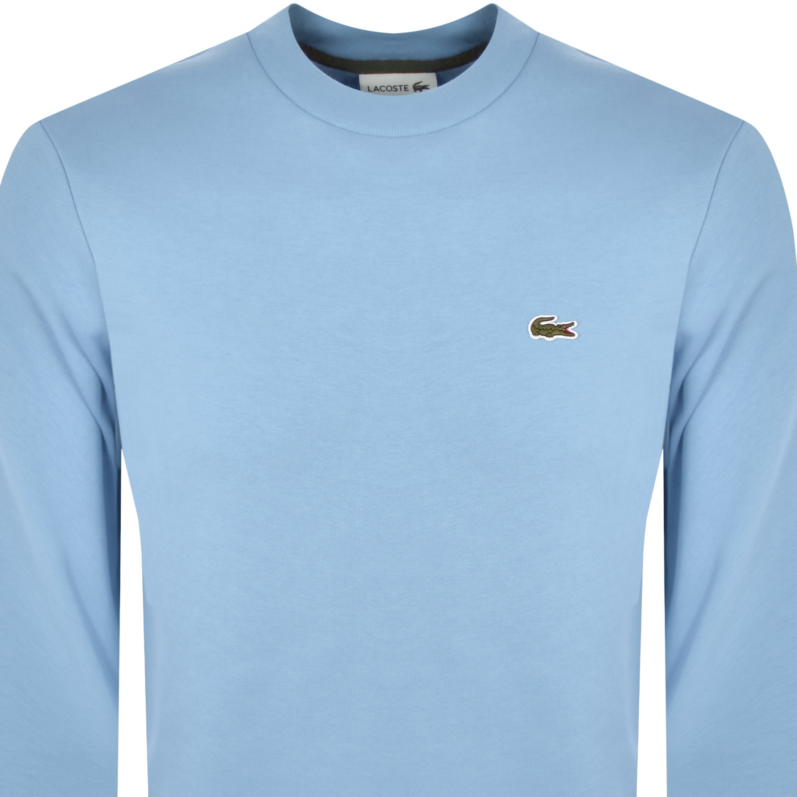 Shop Lacoste Crew Neck Sweatshirt Blue