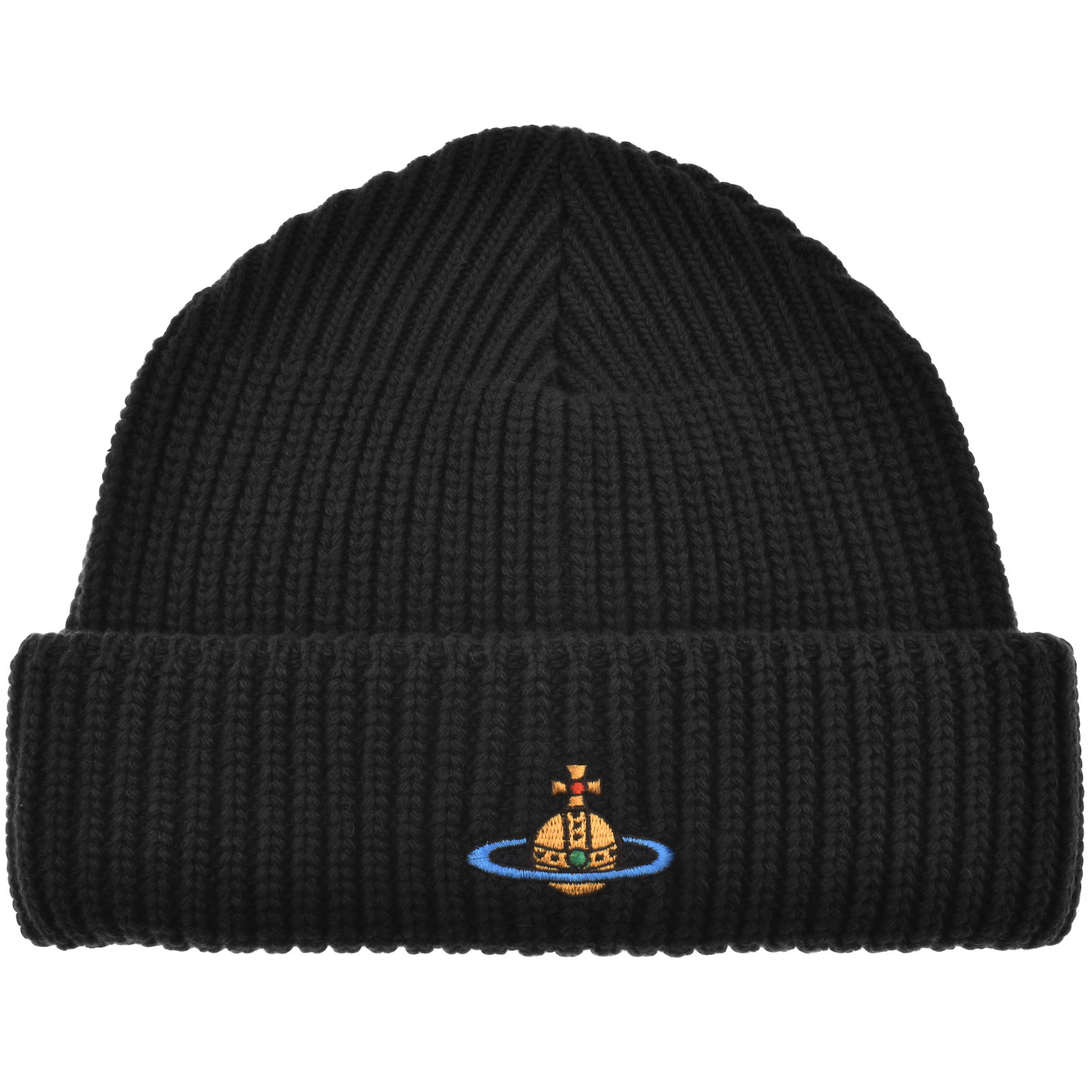 Shop Vivienne Westwood Wool Knit Beanie Black