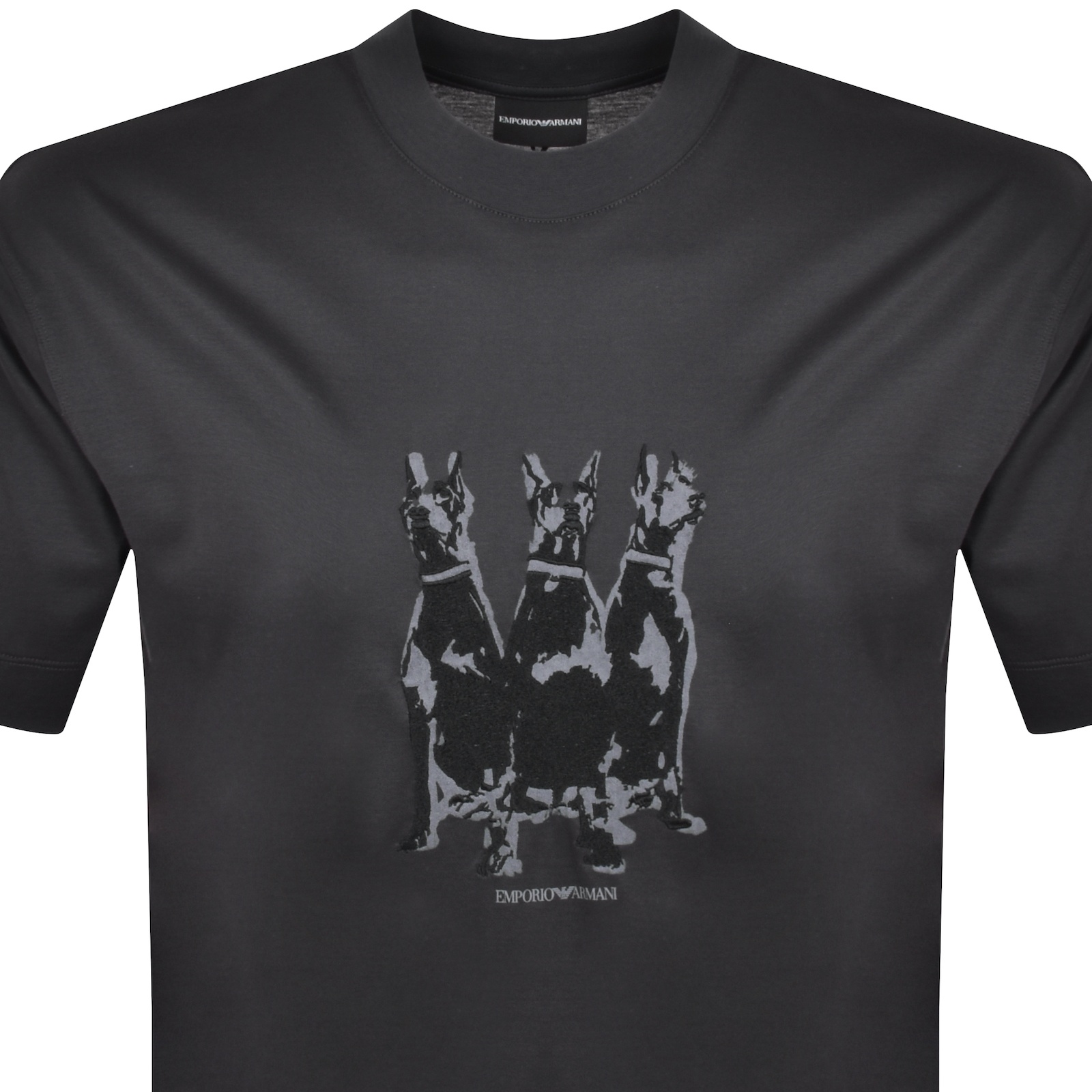Armani Collezioni Emporio Armani Logo T Shirt Grey In Grey