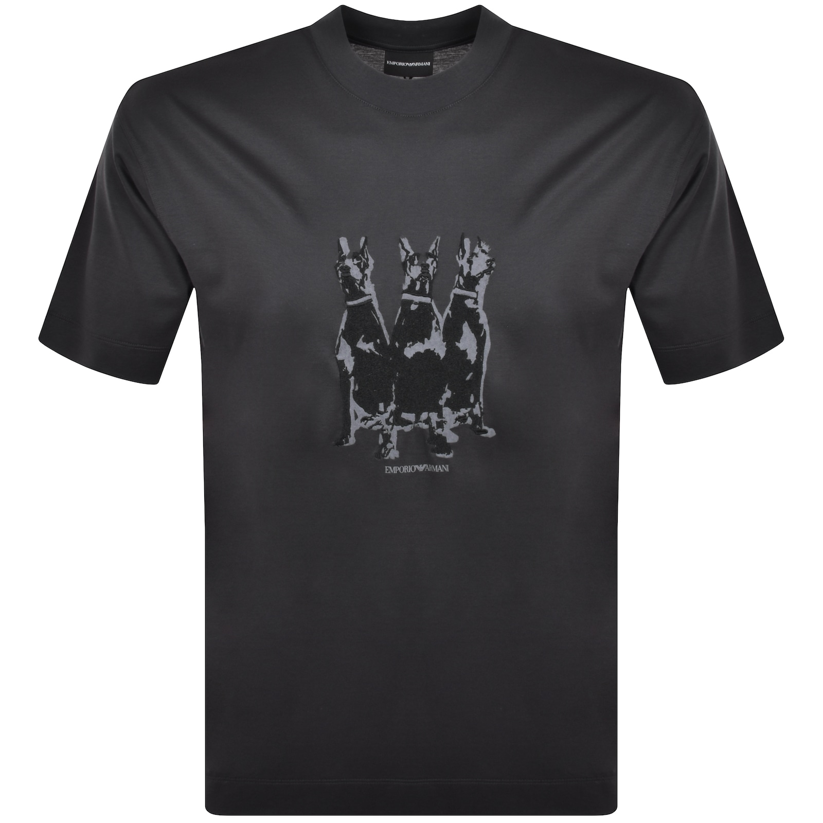 Armani Collezioni Emporio Armani Logo T Shirt Grey In Grey
