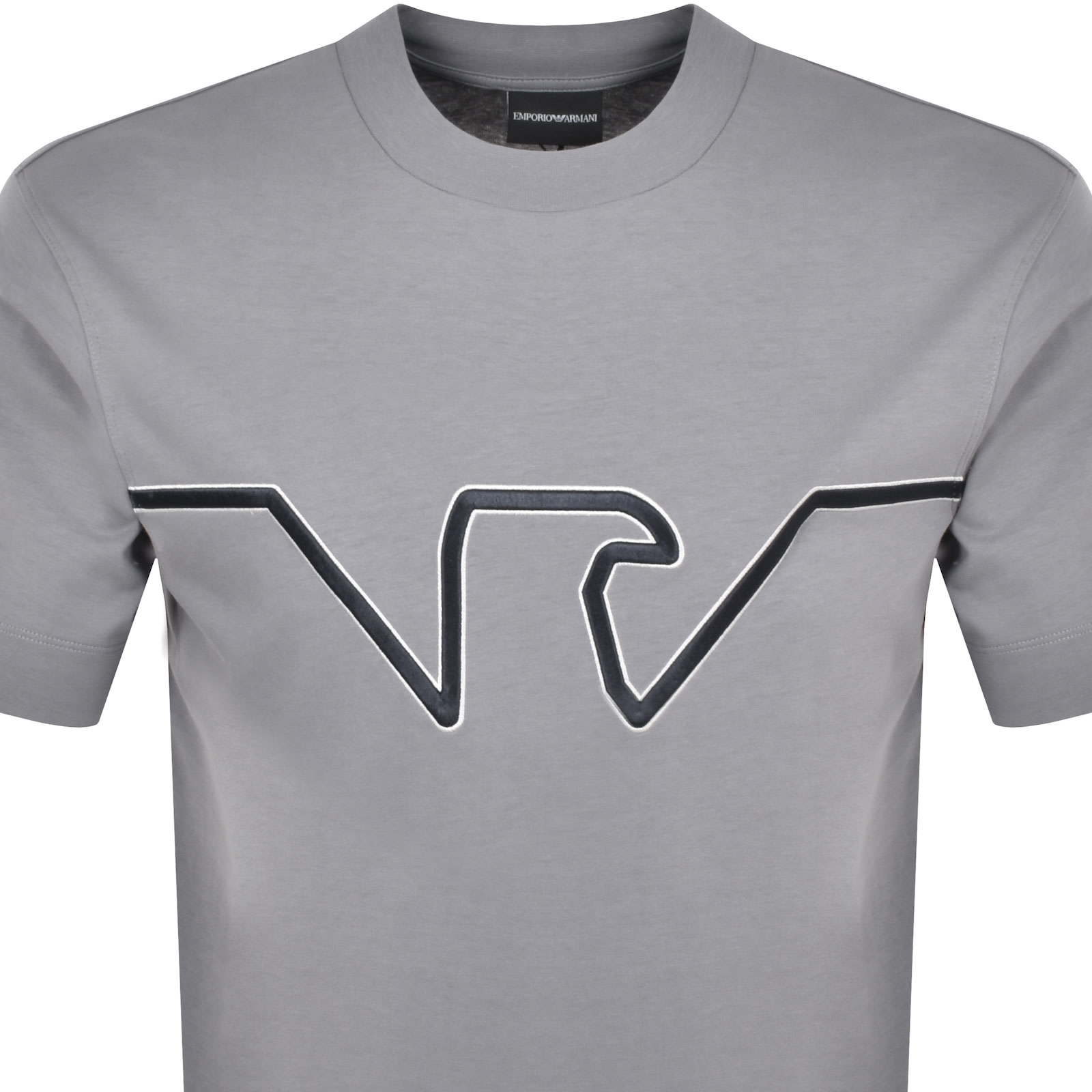 Shop Armani Collezioni Emporio Armani Logo T Shirt Grey