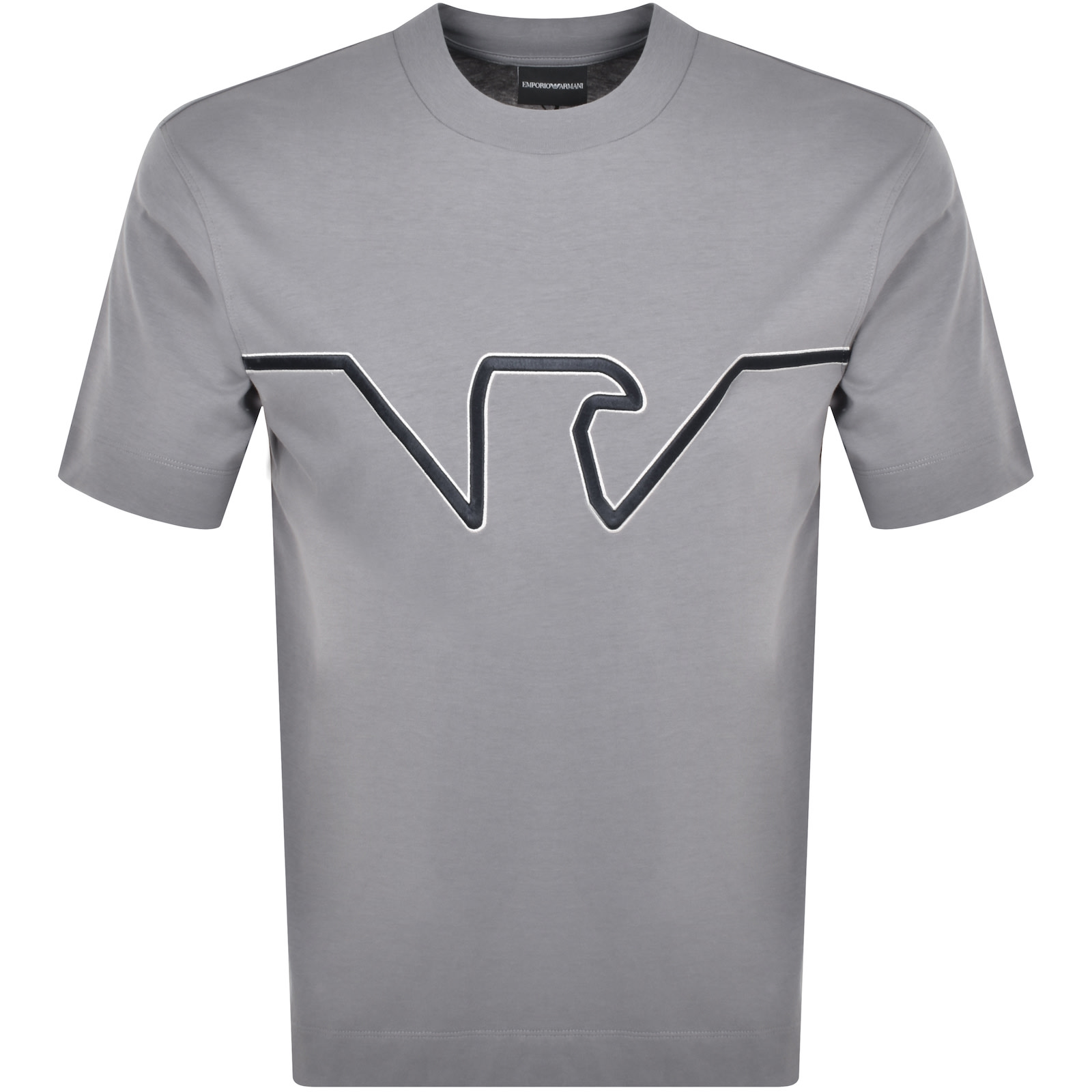 Shop Armani Collezioni Emporio Armani Logo T Shirt Grey