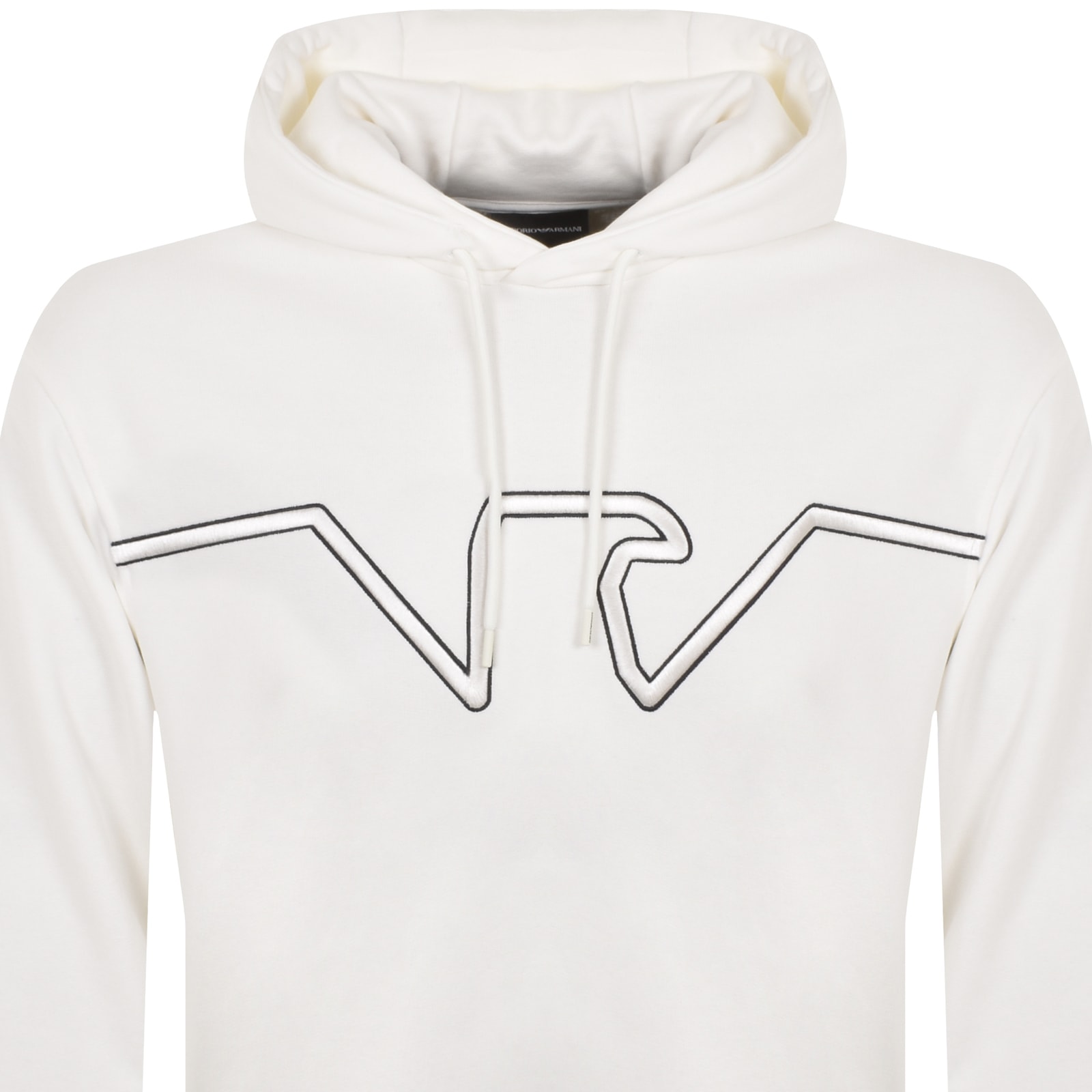 Shop Armani Collezioni Emporio Armani Logo Hoodie White