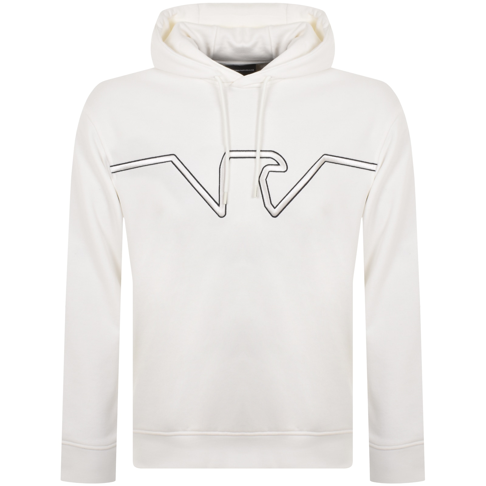 Shop Armani Collezioni Emporio Armani Logo Hoodie White