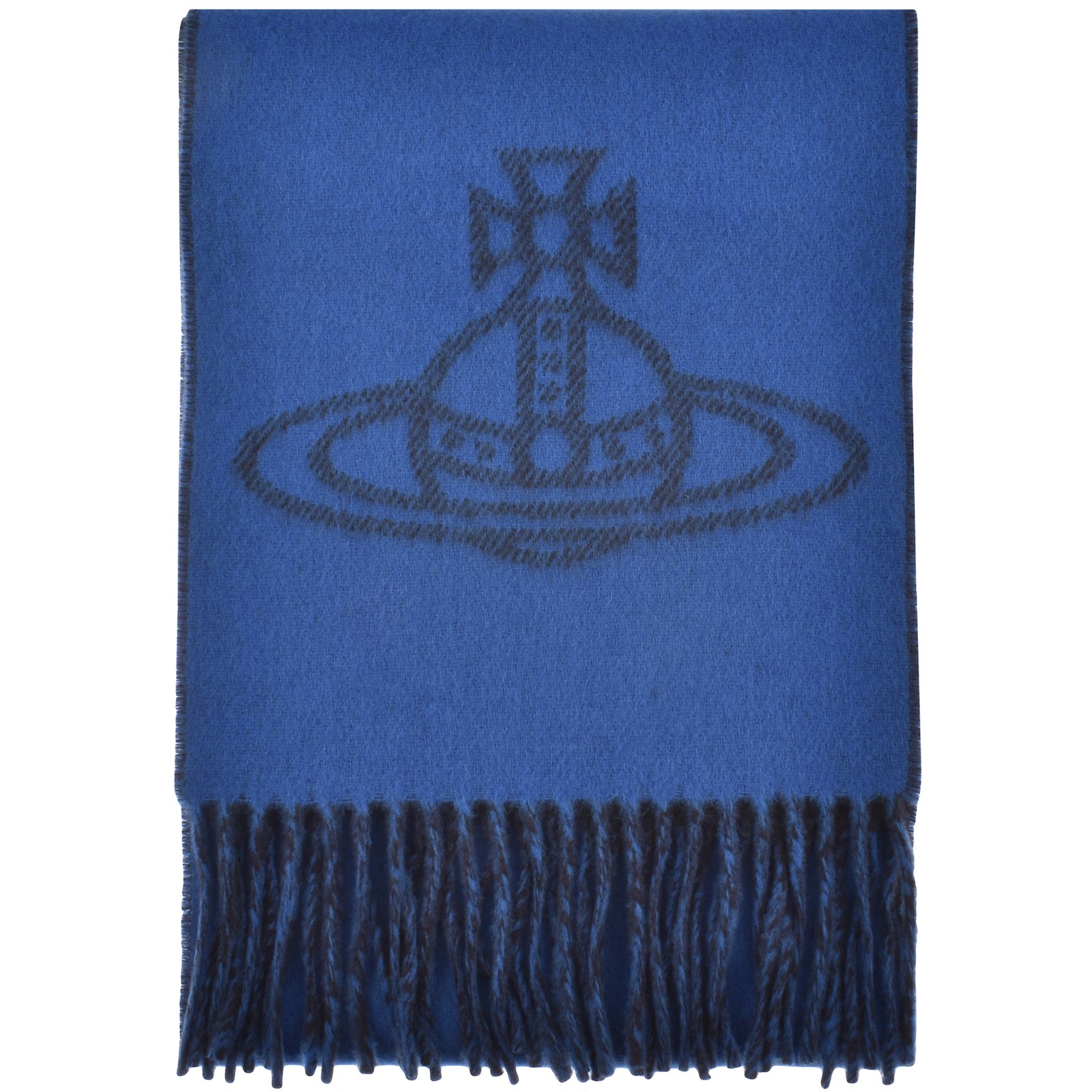 Shop Vivienne Westwood Logo Scarf Blue