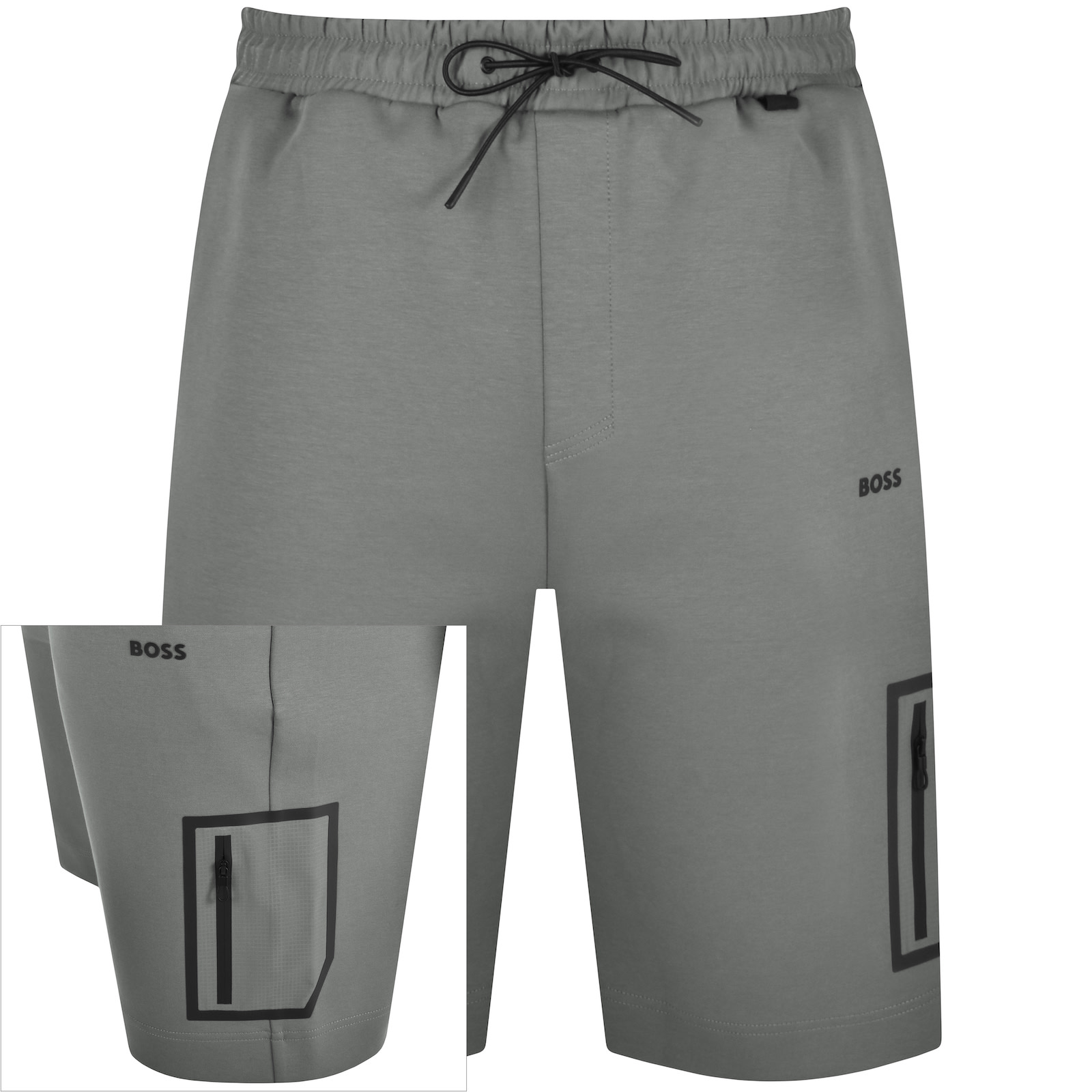 Shop Boss Athleisure Boss Hariq Shorts Grey