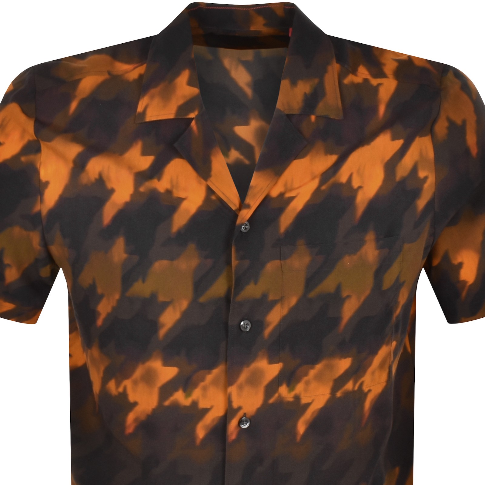 Shop Hugo Short Sleeved Ellino Shirt Orange