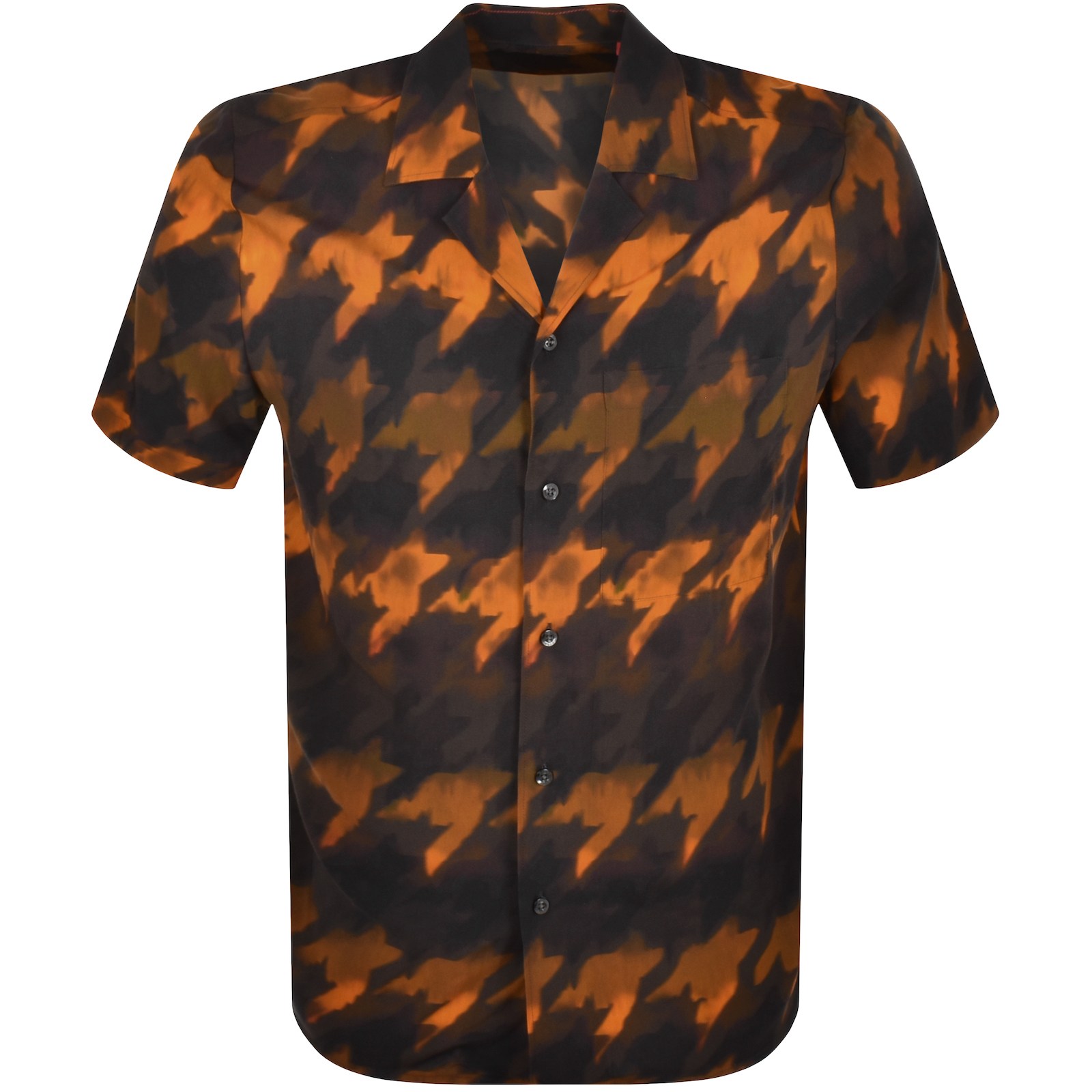 Shop Hugo Short Sleeved Ellino Shirt Orange