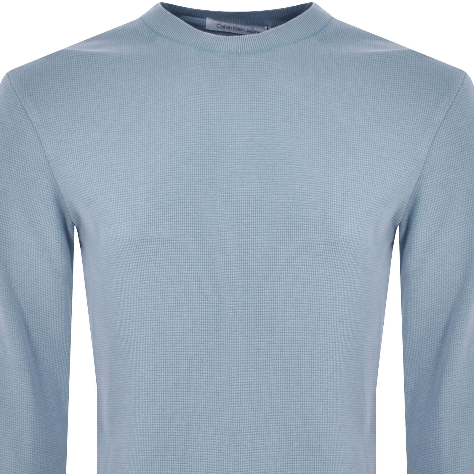 Shop Calvin Klein Jeans Long Sleeve Waffle T Shirt Blue