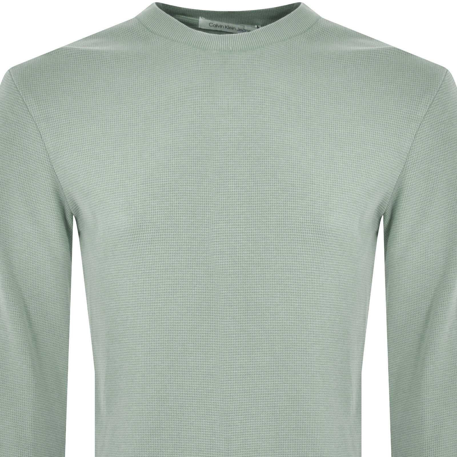 Shop Calvin Klein Jeans Long Sleeve Waffle T Shirt Grey