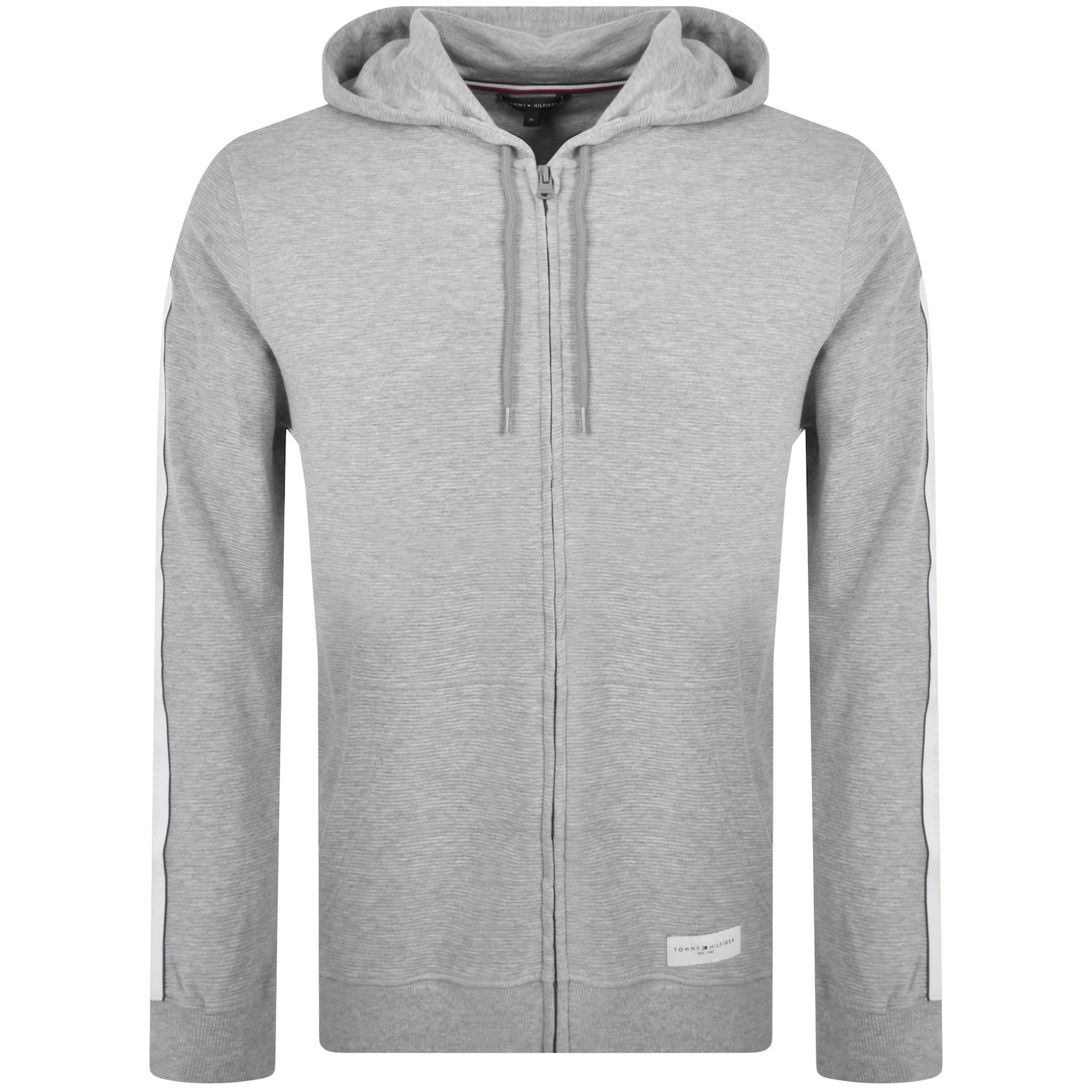 Shop Tommy Hilfiger Lounge Taped Hoodie Grey