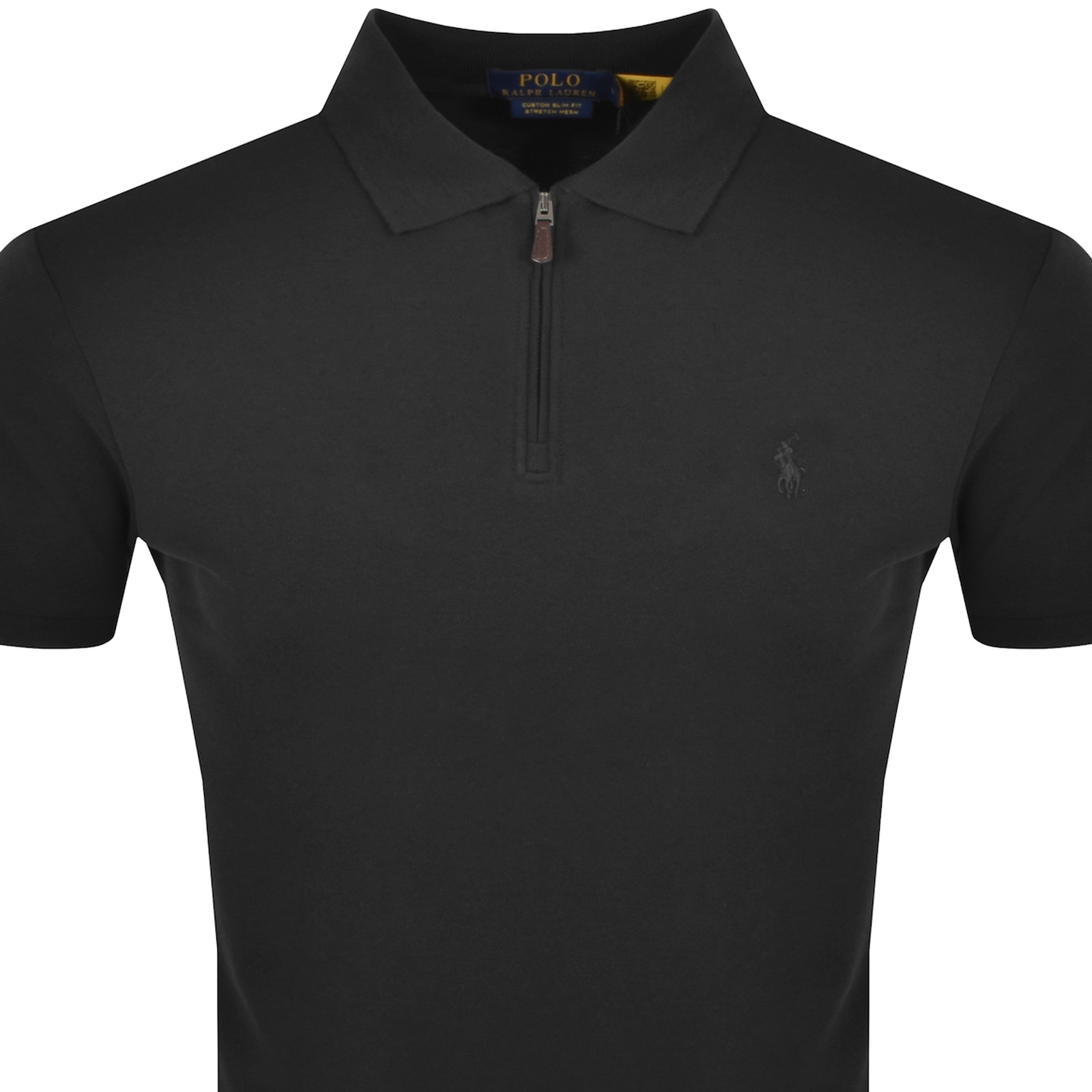 Shop Ralph Lauren Slim Fit Polo T Shirt Black