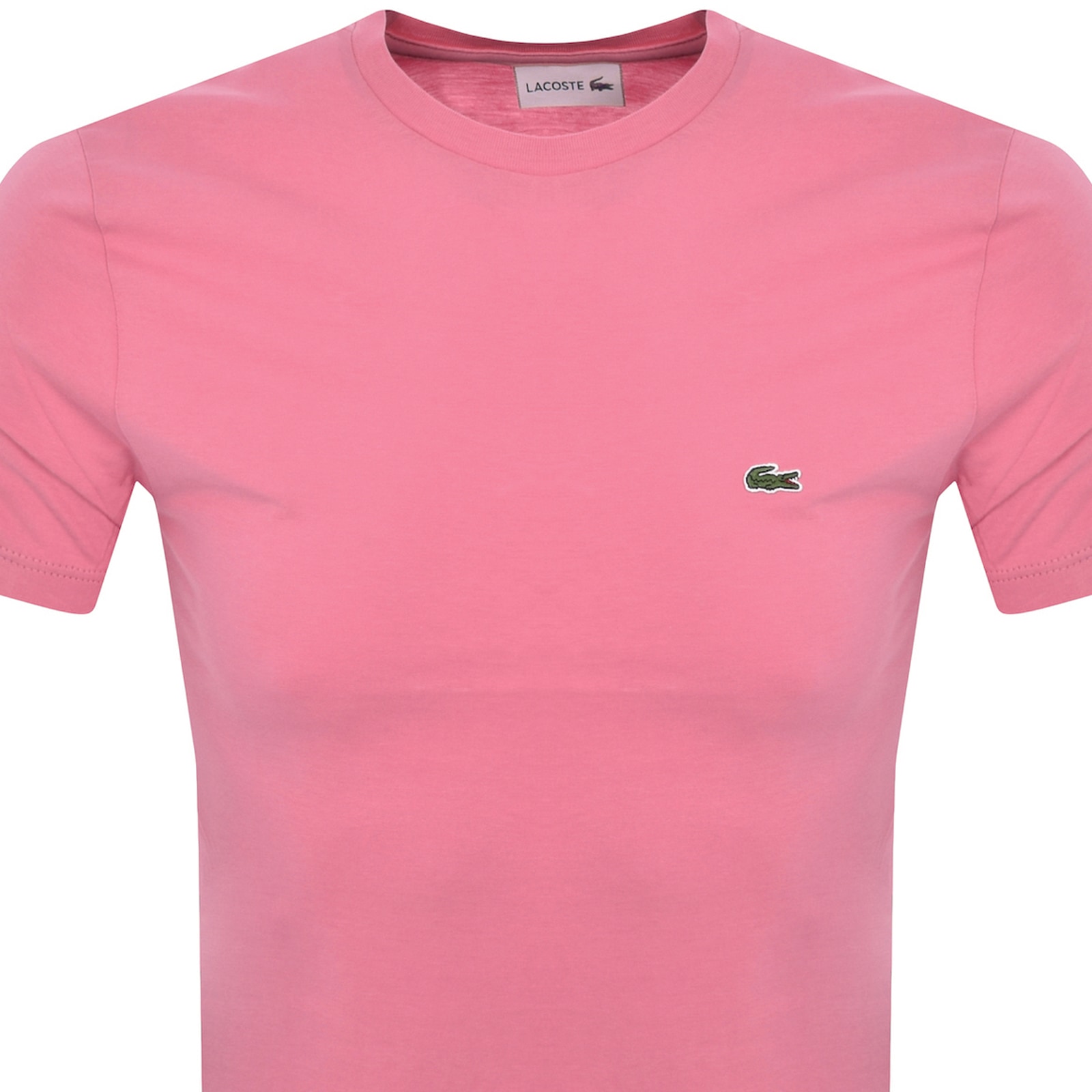 Shop Lacoste Crew Neck T Shirt Pink