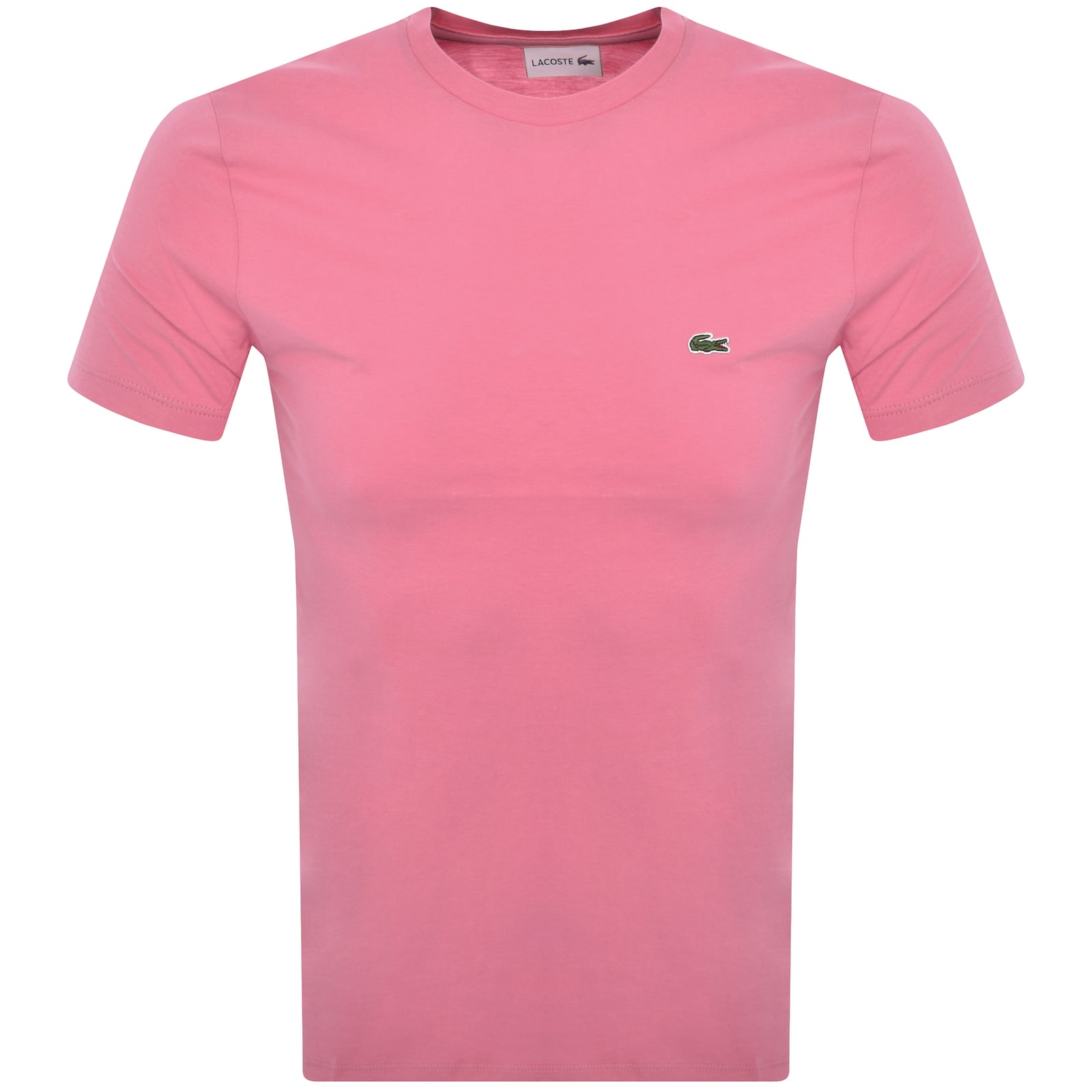 Shop Lacoste Crew Neck T Shirt Pink