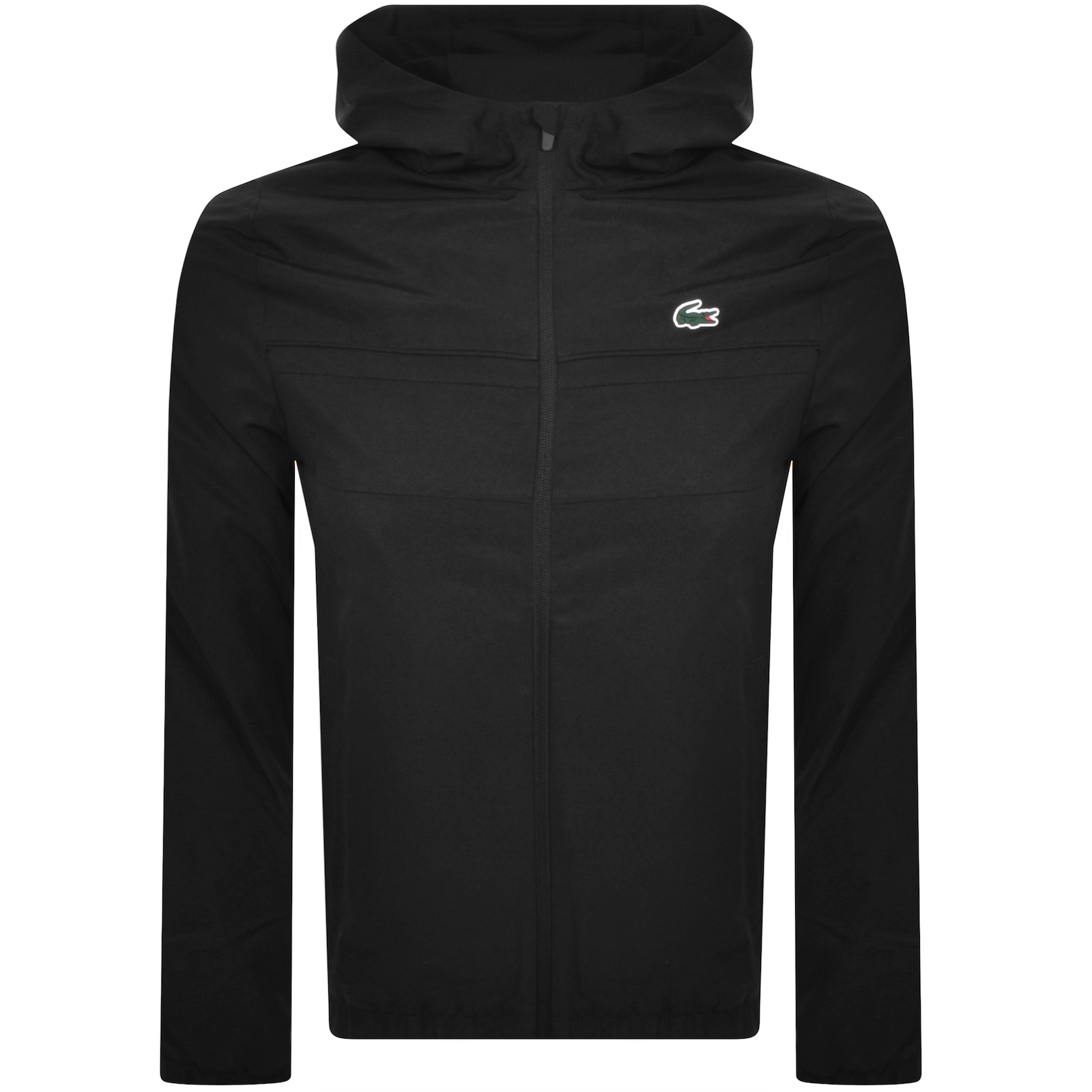 Shop Lacoste Full Zip Logo Jacket Black