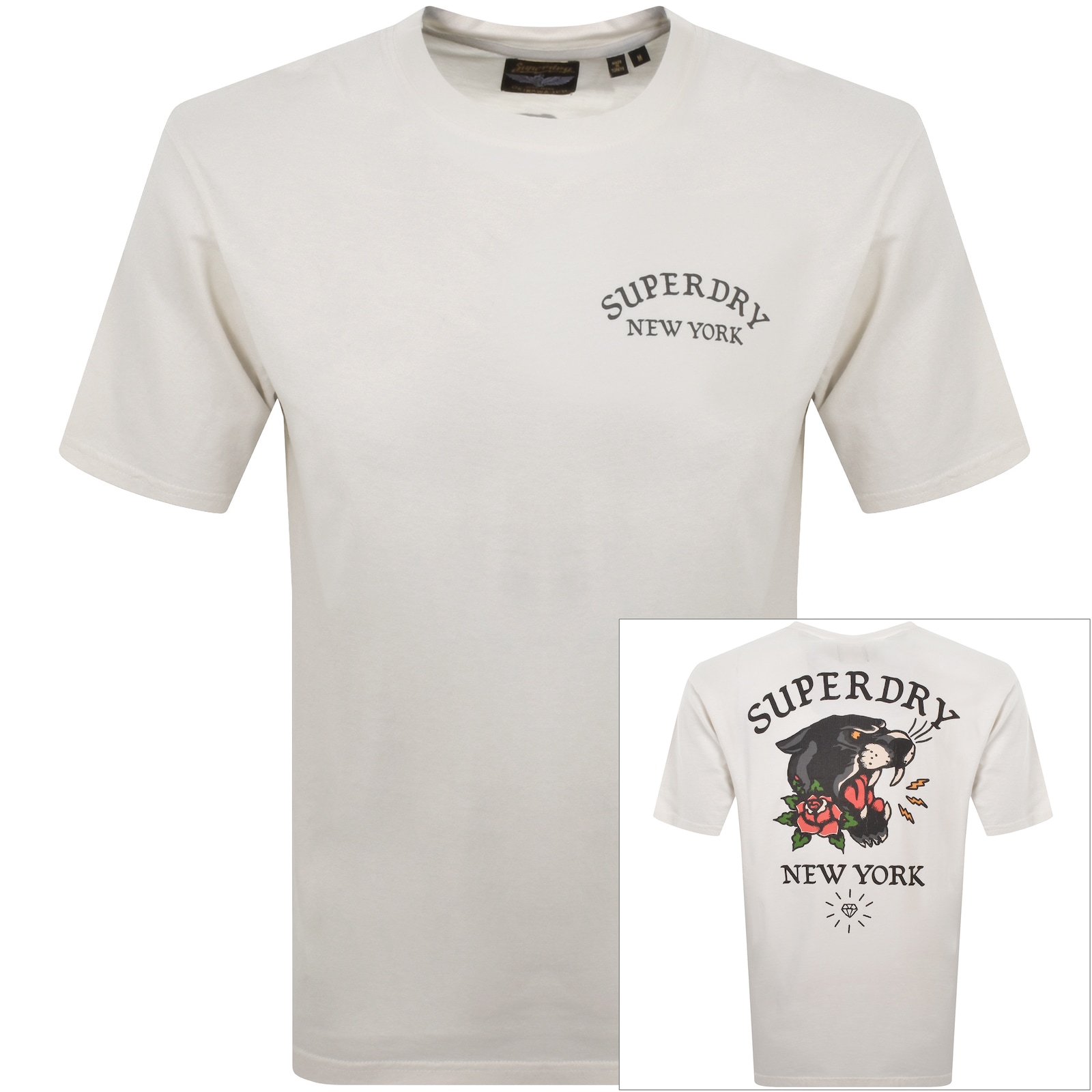 SUPERDRY SUPERDRY TATTOO GRAPHIC T SHIRT WHITE 