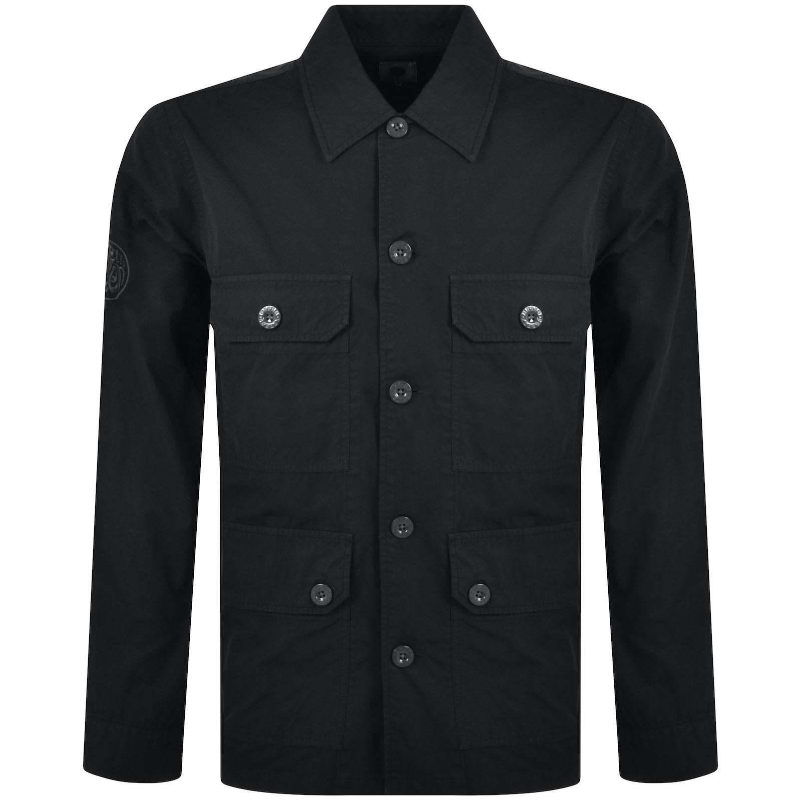 Shop Pretty Green Felps Overshirt Black