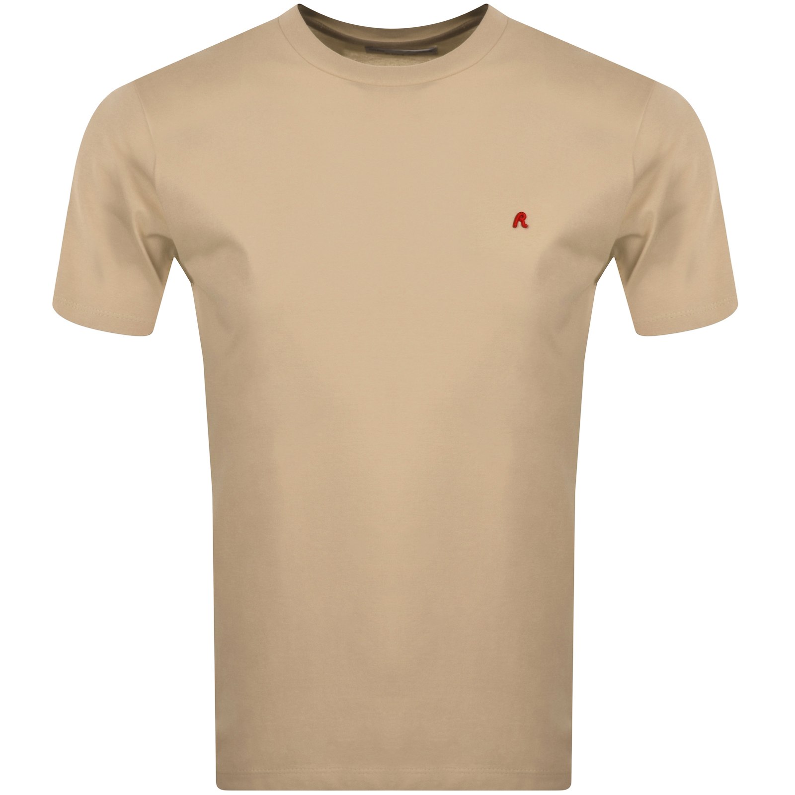 Shop Replay Logo T Shirt Beige