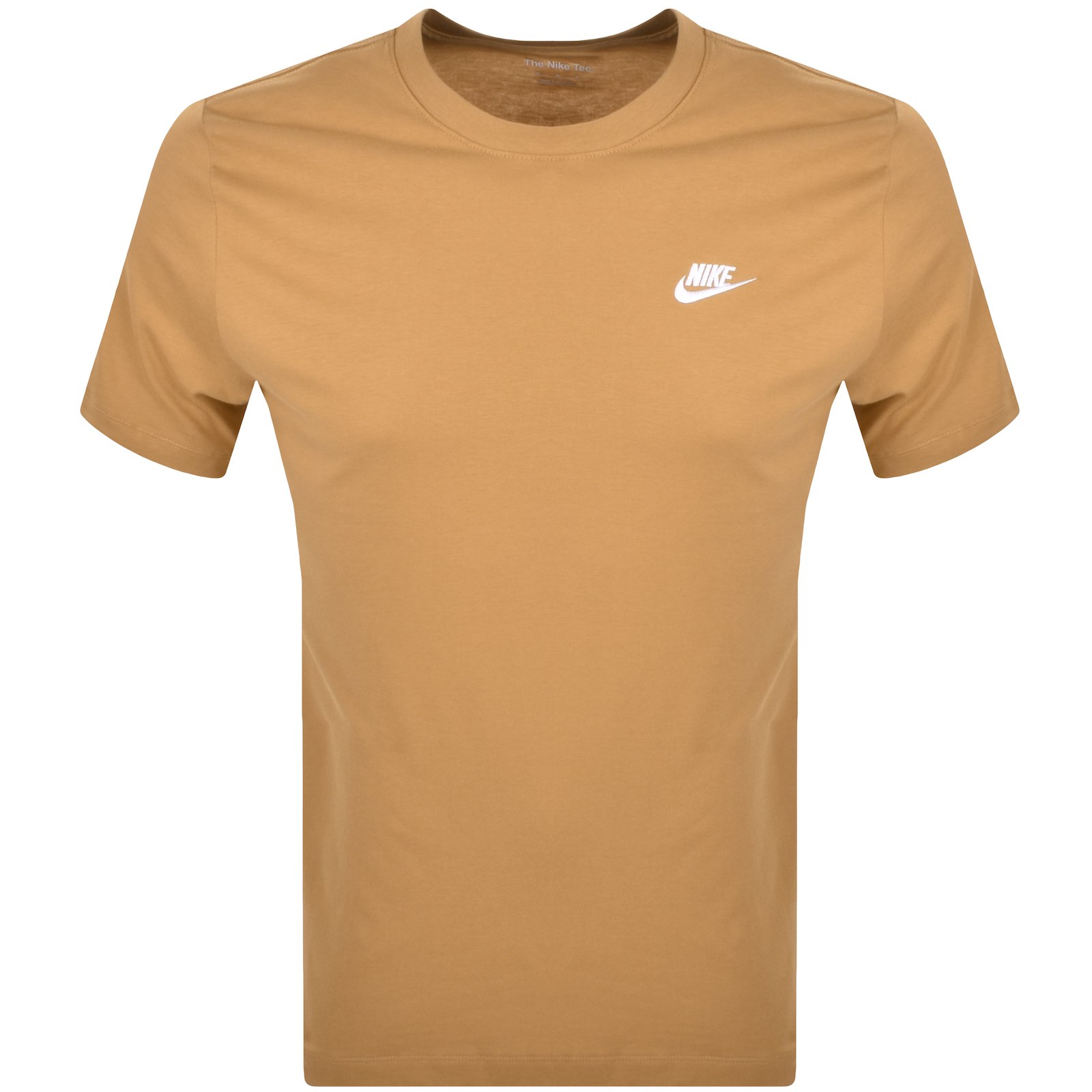 Shop Nike Crew Neck Club T Shirt Brown