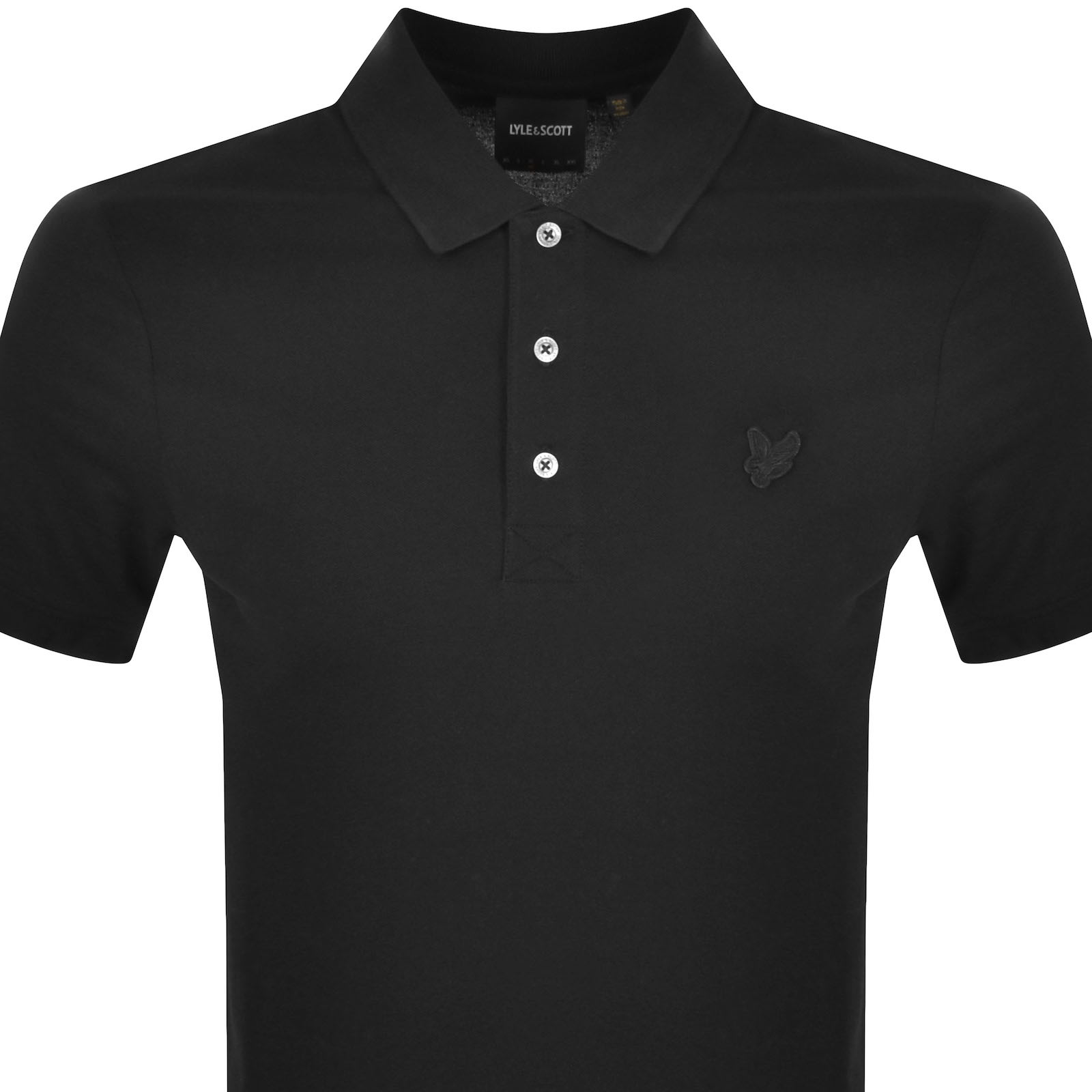 Shop Lyle & Scott Lyle And Scott Tonal Eagle Polo T Shirt Black