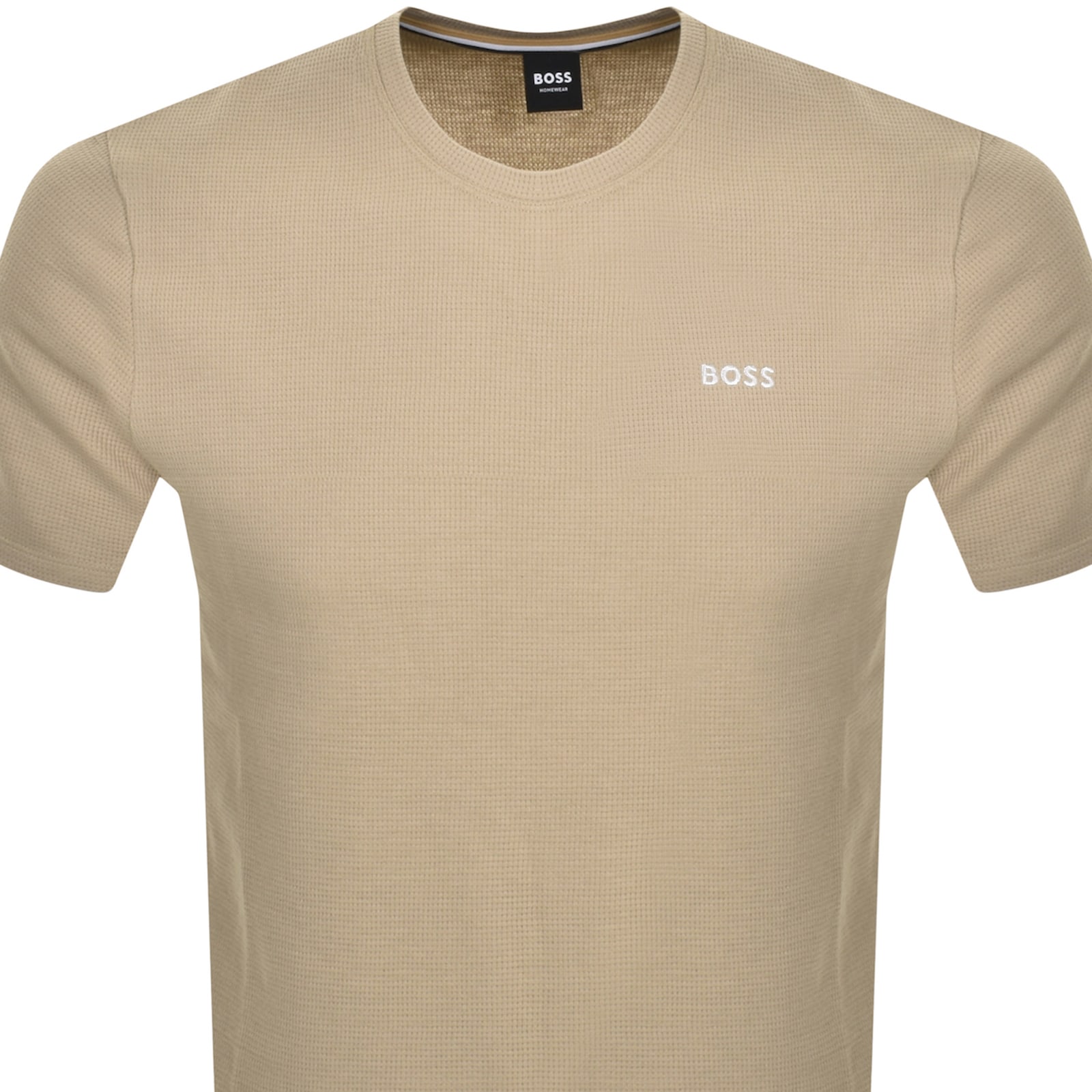 Shop Boss Business Boss Waffle T Shirt Beige