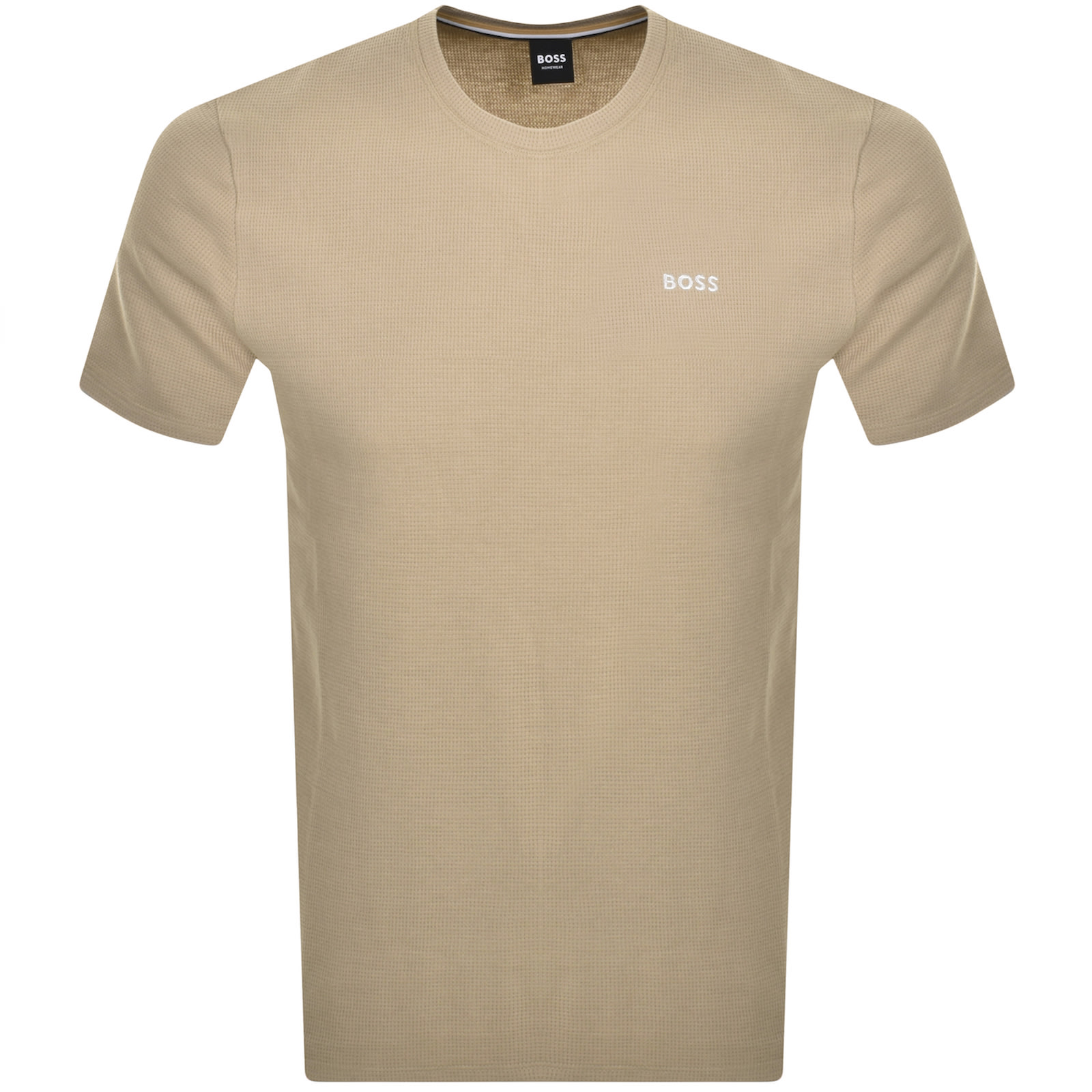 Shop Boss Business Boss Waffle T Shirt Beige