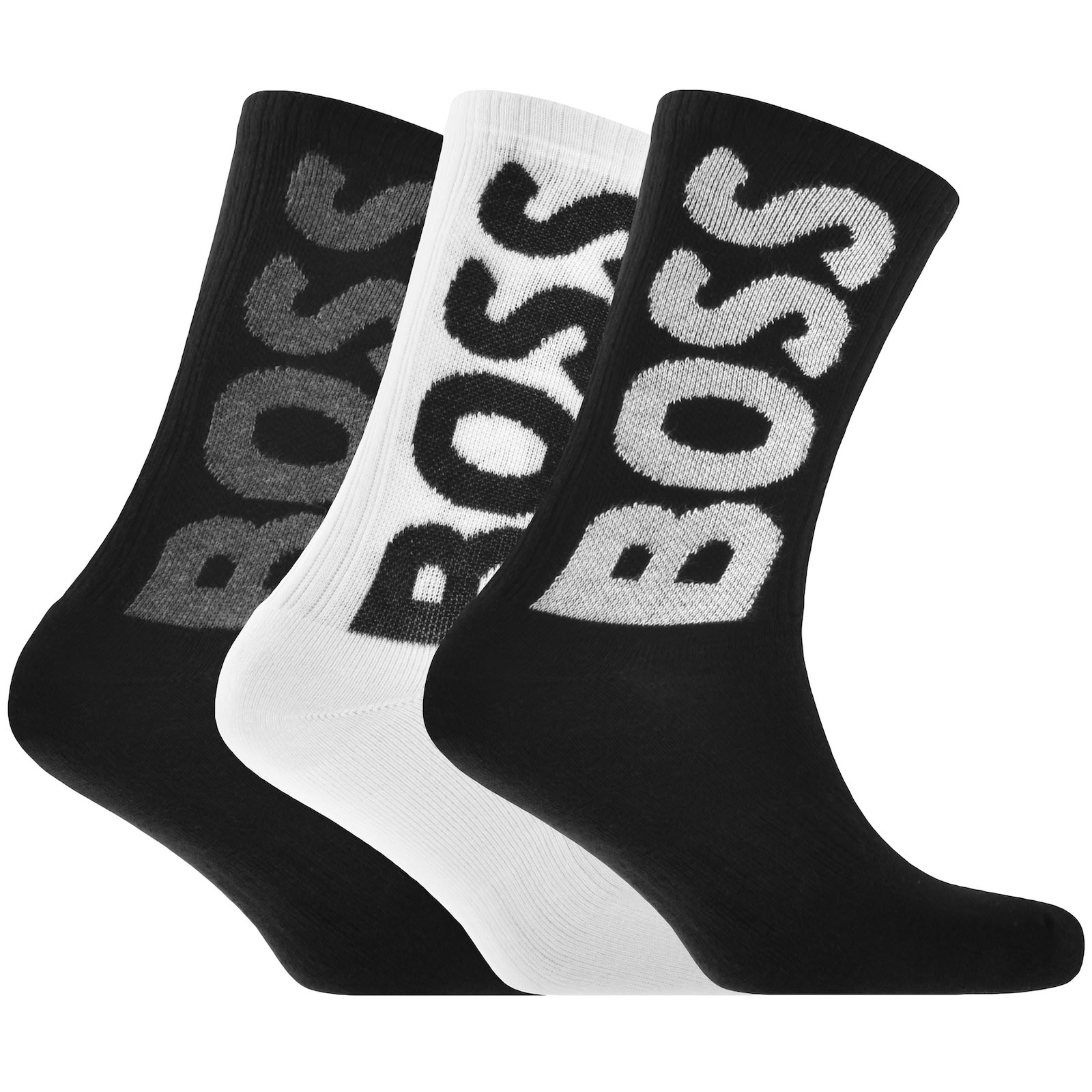 Shop Boss Business Boss 3 Pack Logo Socks In Black