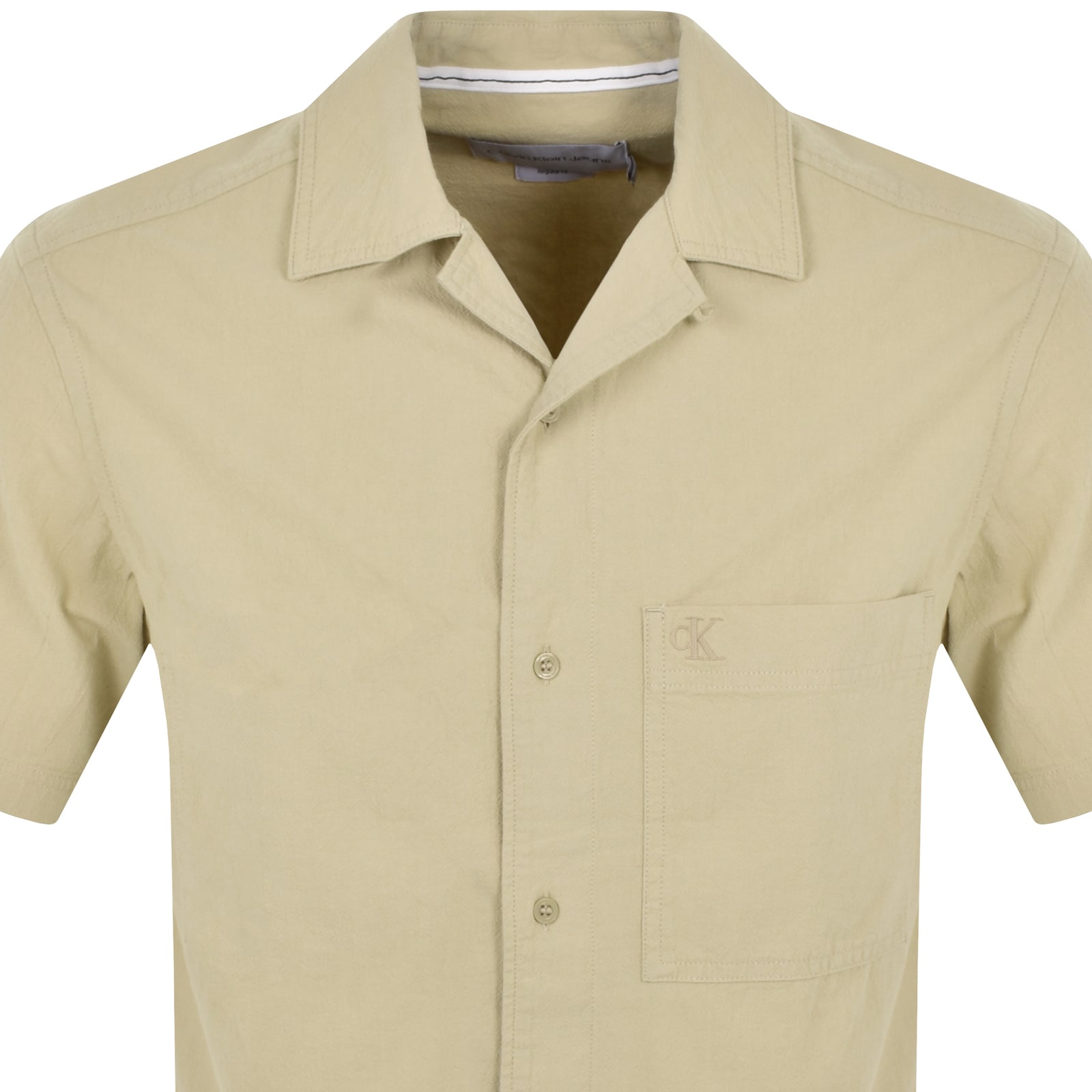 Shop Calvin Klein Jeans Textured Shirt Khaki