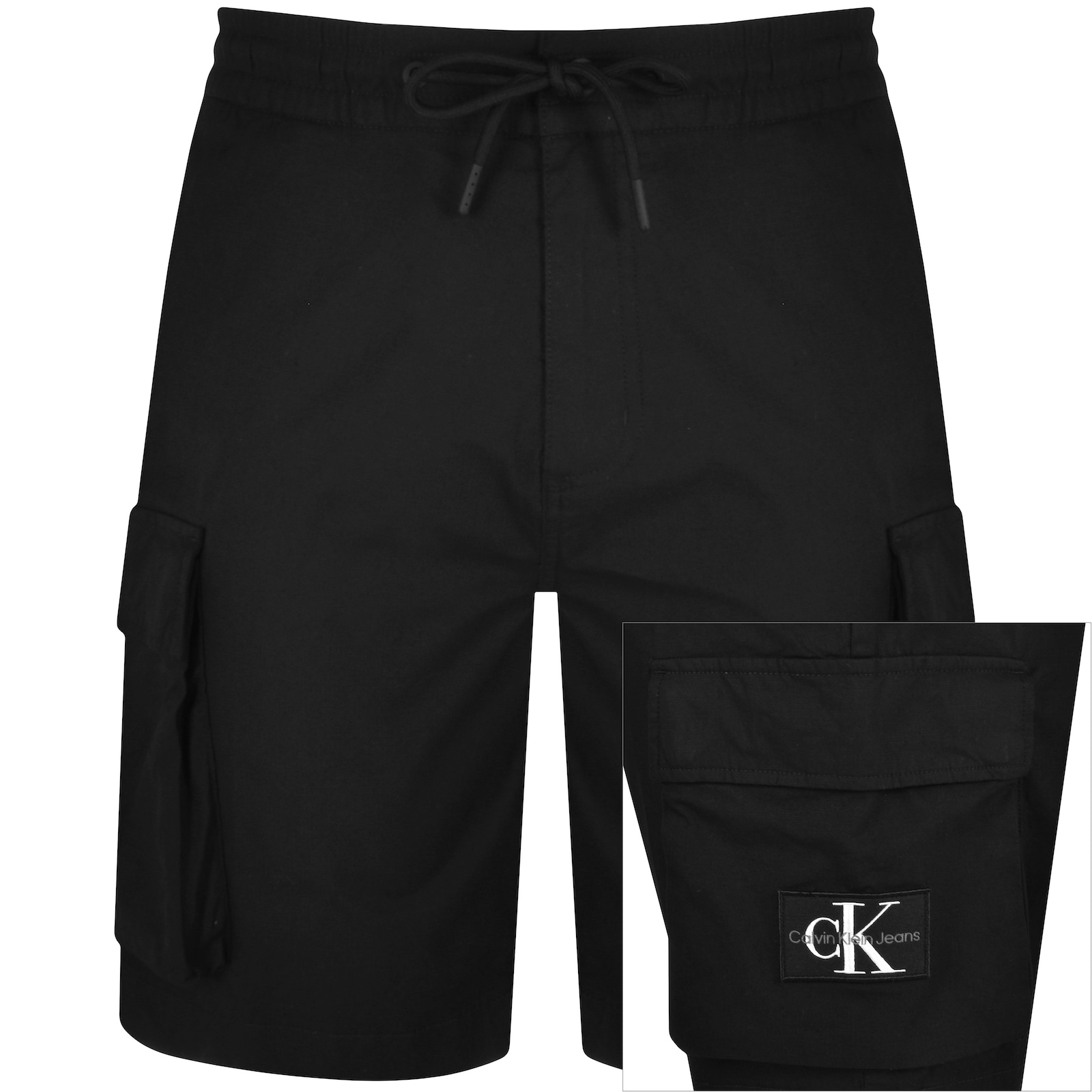 Shop Calvin Klein Jeans Cargo Shorts Black