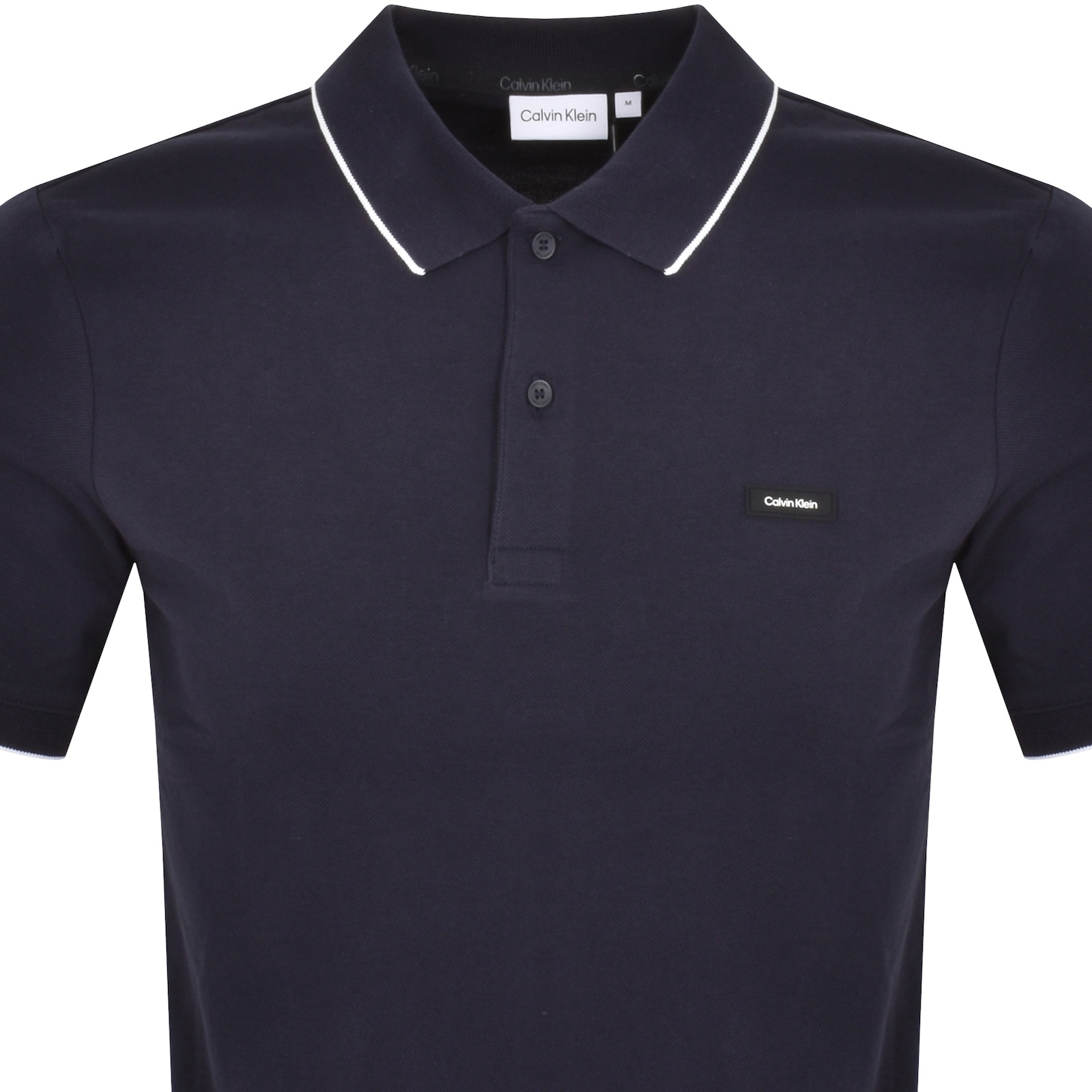 Shop Calvin Klein Tipping Polo T Shirt Navy