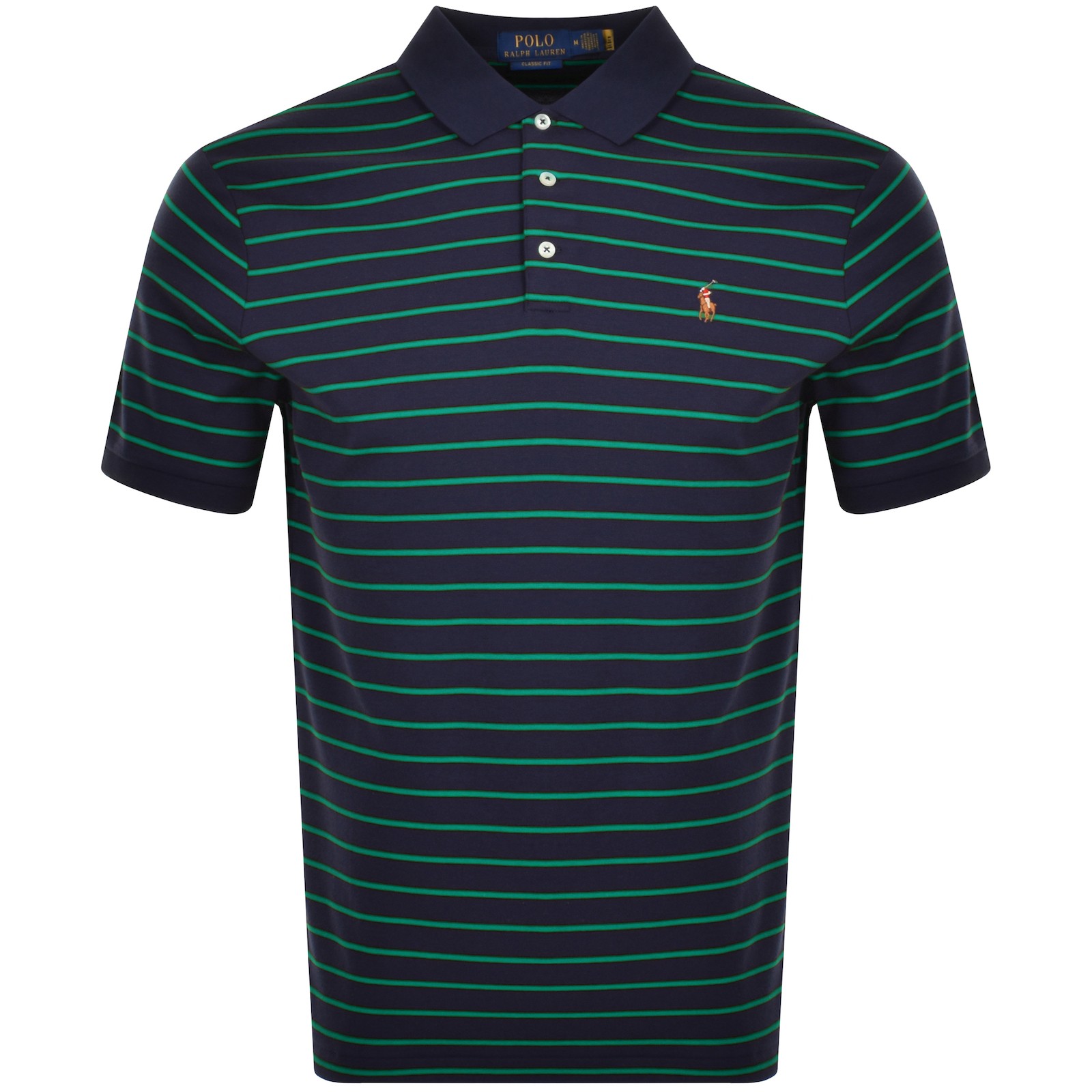 Shop Ralph Lauren Striped Polo T Shirt Navy