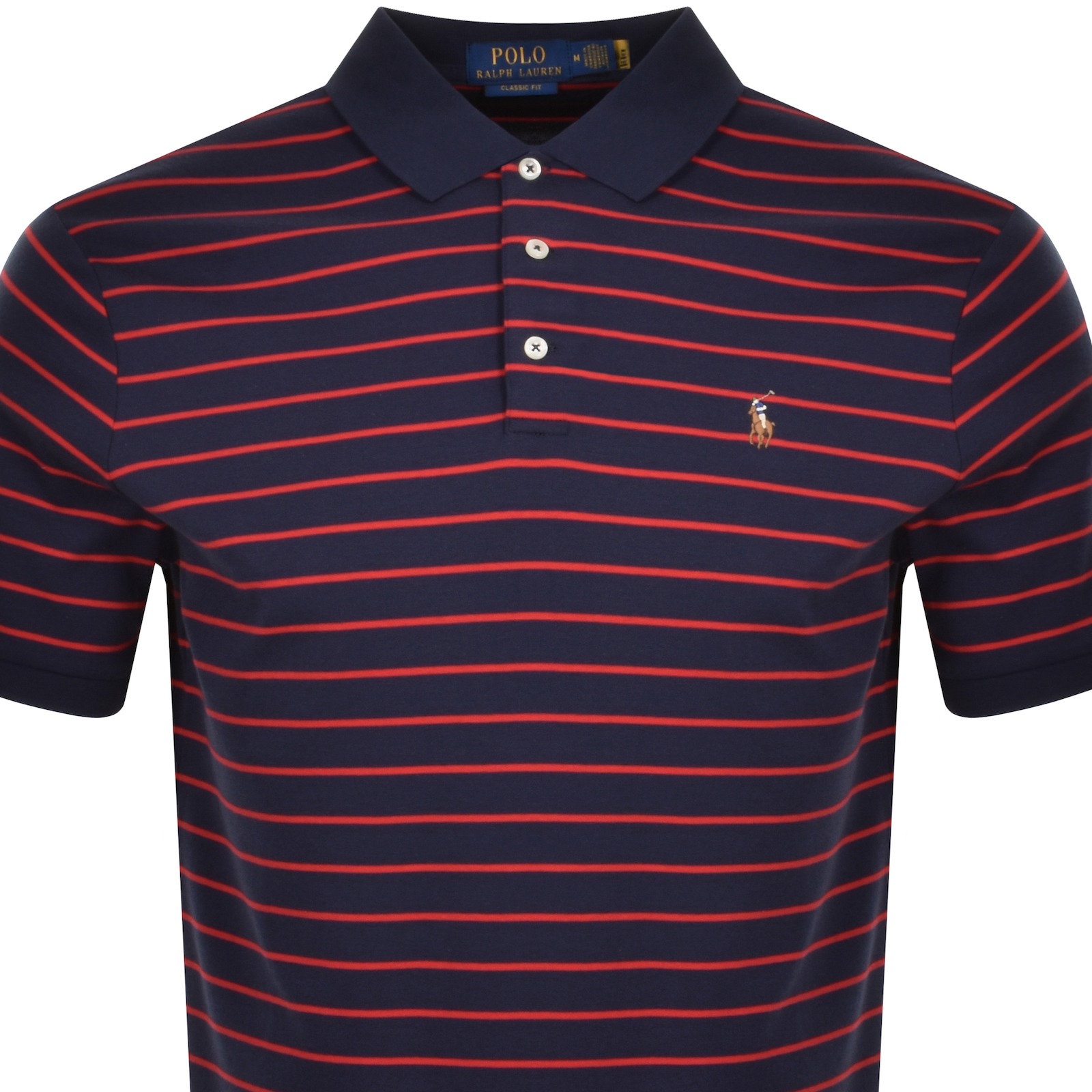 Shop Ralph Lauren Striped Polo T Shirt Navy