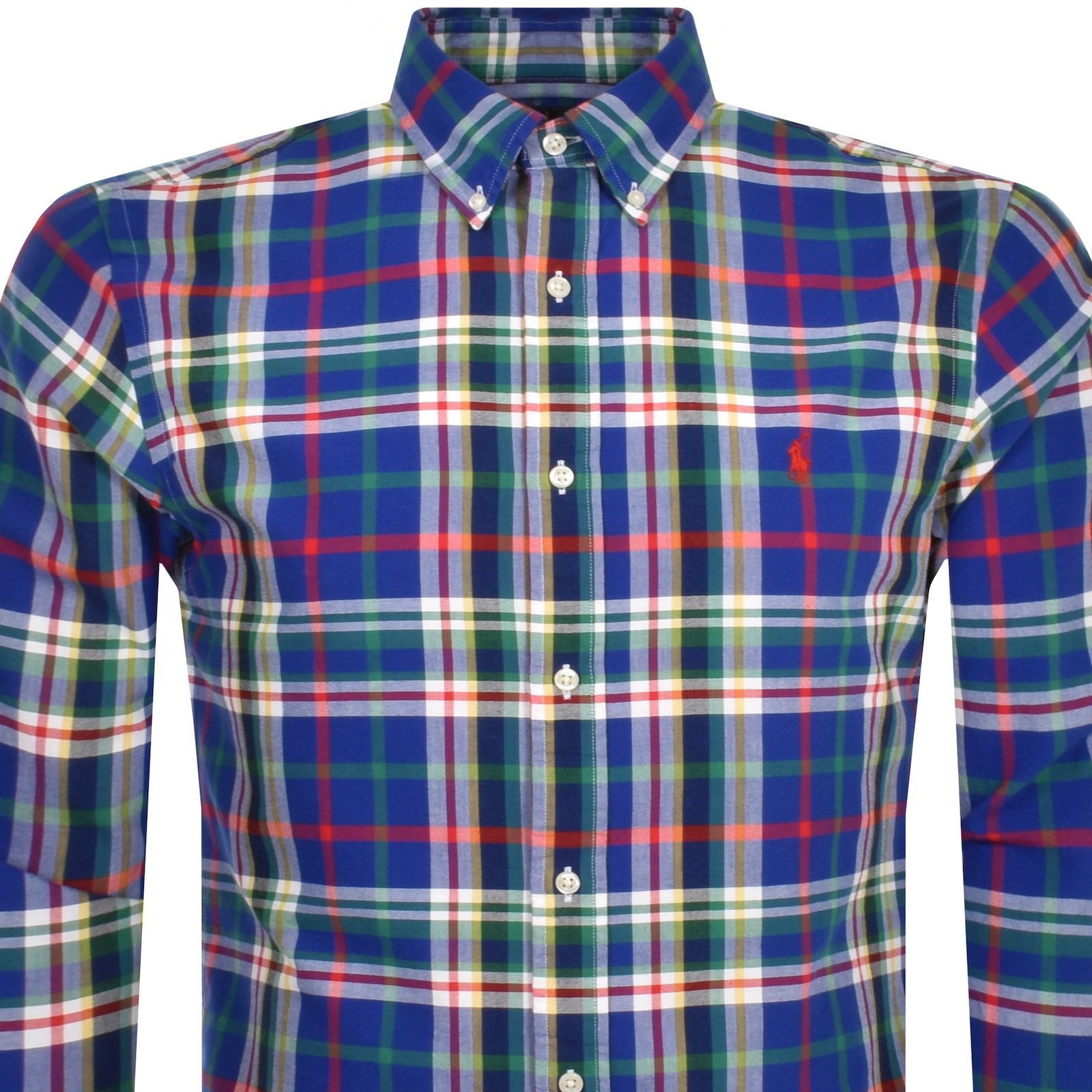 Shop Ralph Lauren Check Long Sleeve Shirt Blue