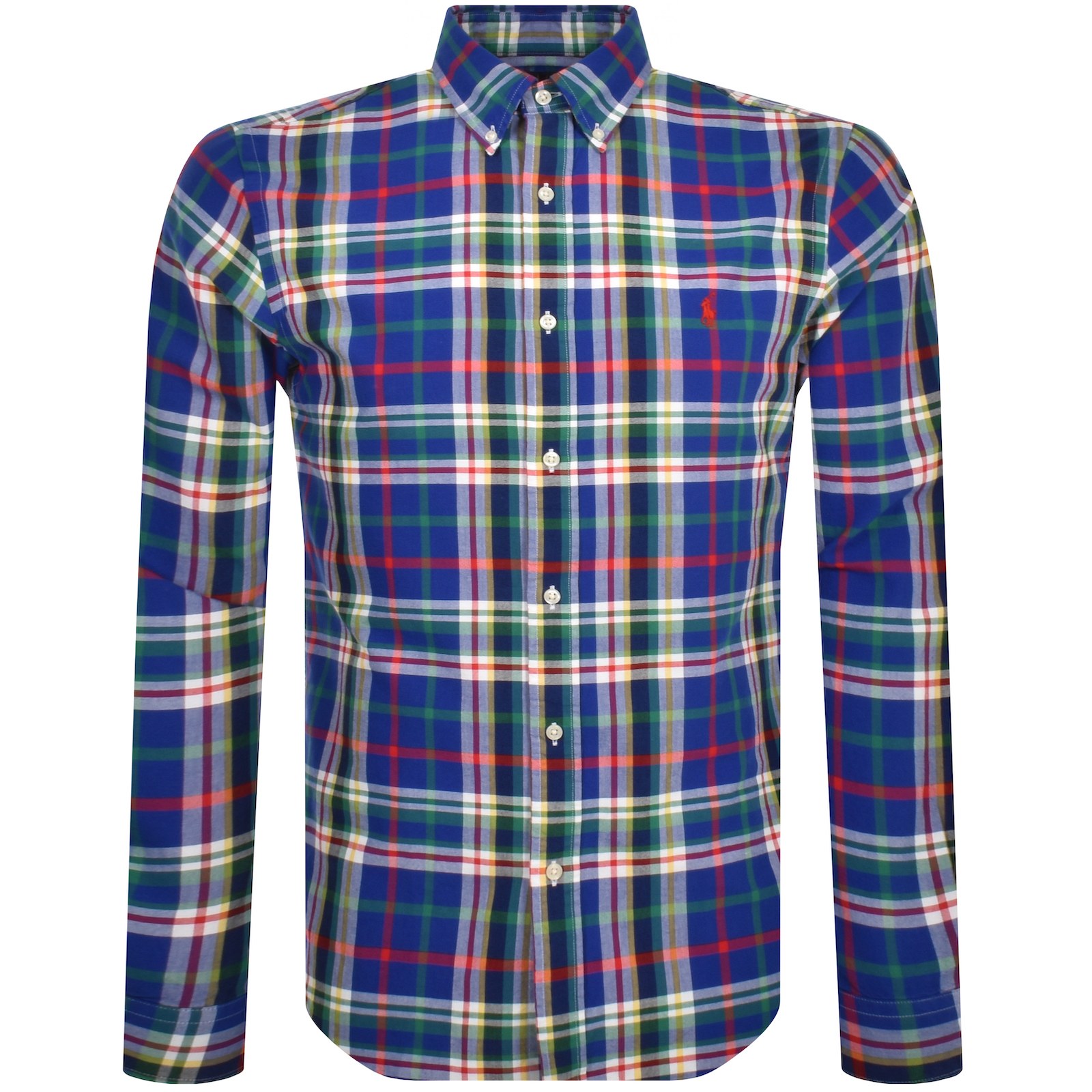 Shop Ralph Lauren Check Long Sleeve Shirt Blue