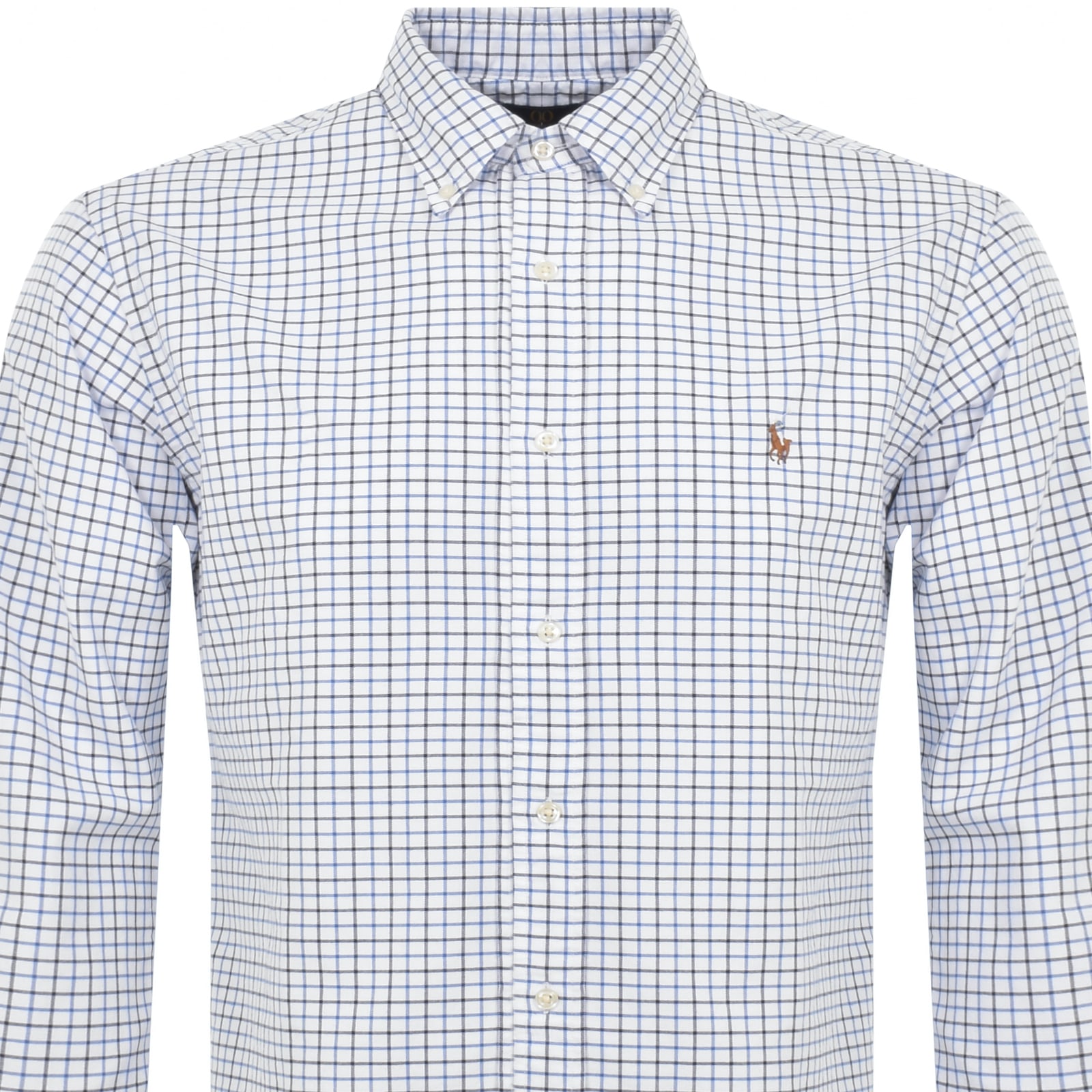 Shop Ralph Lauren Check Long Sleeved Shirt White