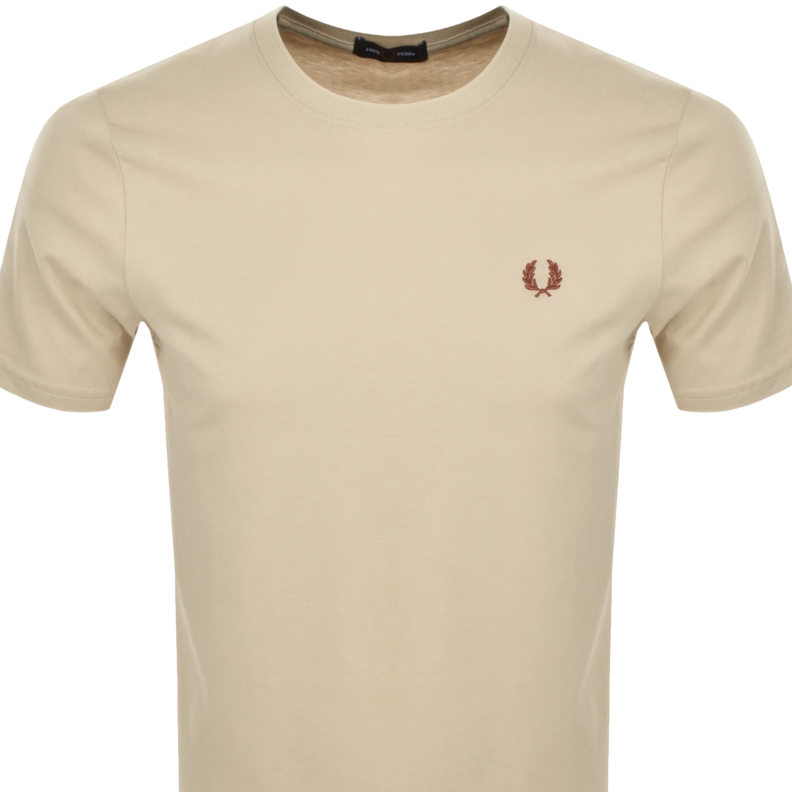 Shop Fred Perry Crew Neck T Shirt Beige