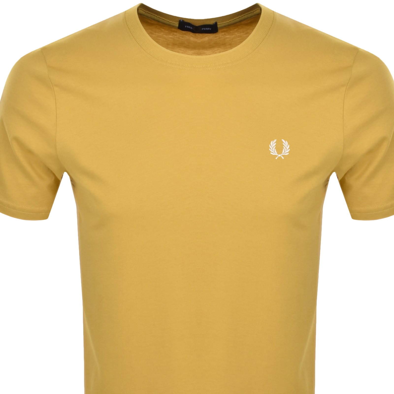 Shop Fred Perry Crew Neck T Shirt Yellow