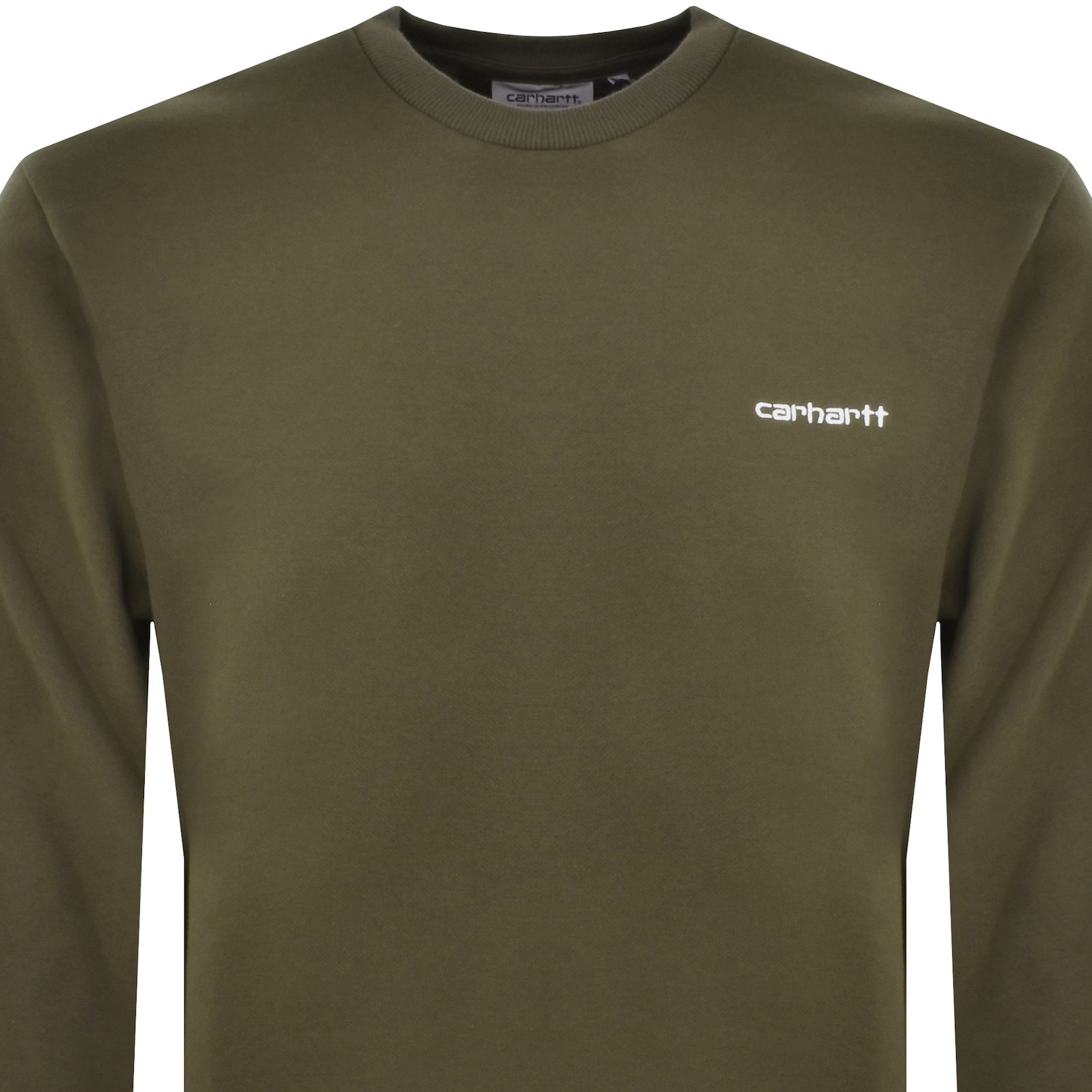 Shop Carhartt Wip Script Logo Sweatshirt Green