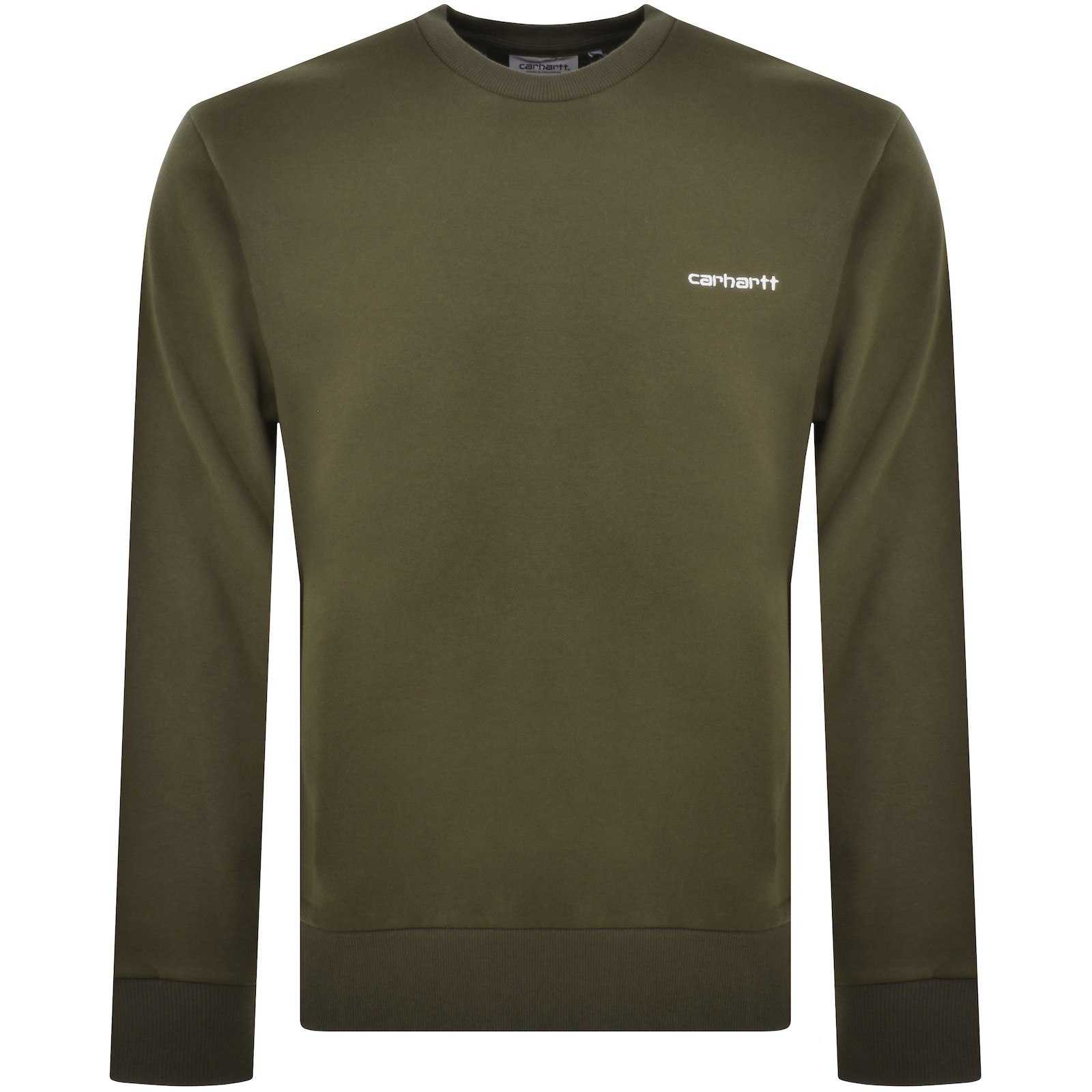 Shop Carhartt Wip Script Logo Sweatshirt Green